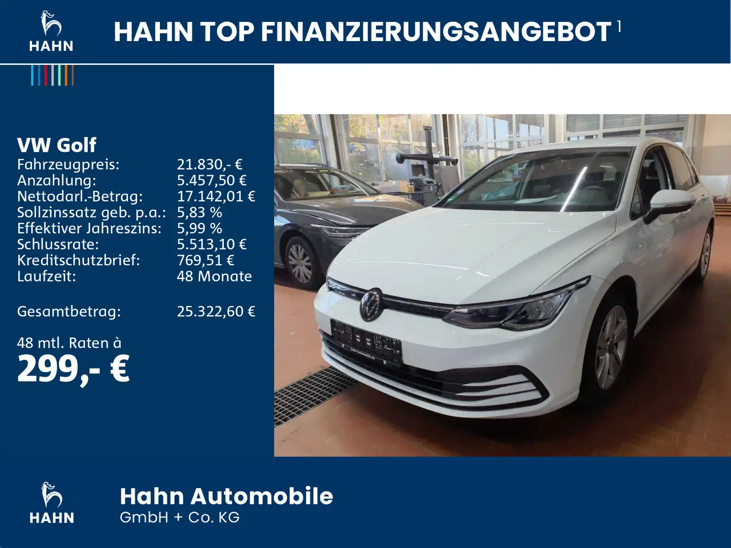 Volkswagen Golf VIII 1.5TSI Life NAVI CAM ACC Sitzh App Weiß - 2