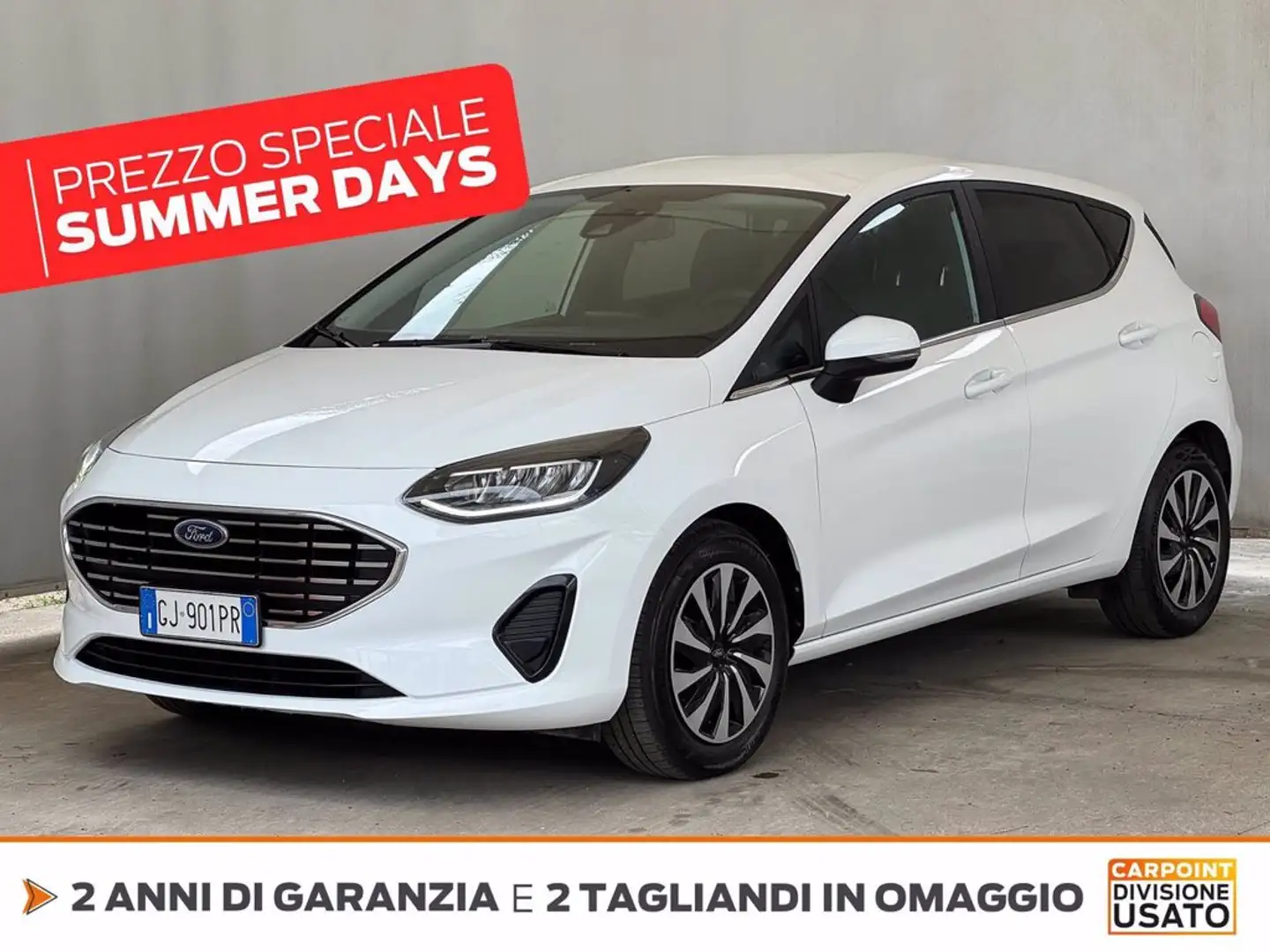 Ford Fiesta 5p 1.0 ecoboost h titanium 125cv Bianco - 1