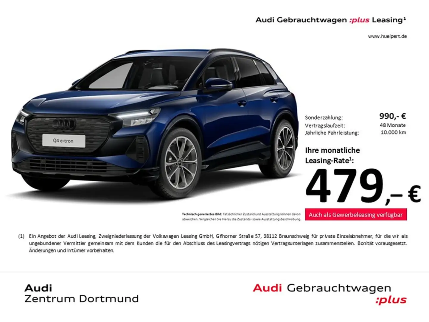 Audi Q4 e-tron 55 quattro S LINE BLACKPAK AHK CAM 20Z Blau - 1