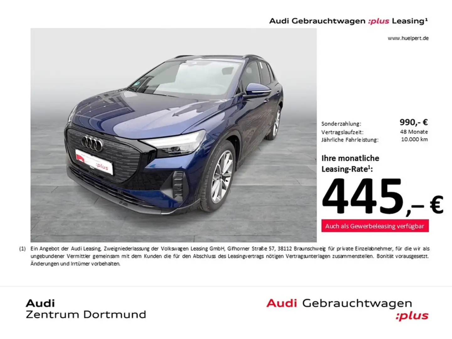 Audi Q4 e-tron 55 quattro S LINE BLACKPAK AHK CAM 20Z Blau - 1