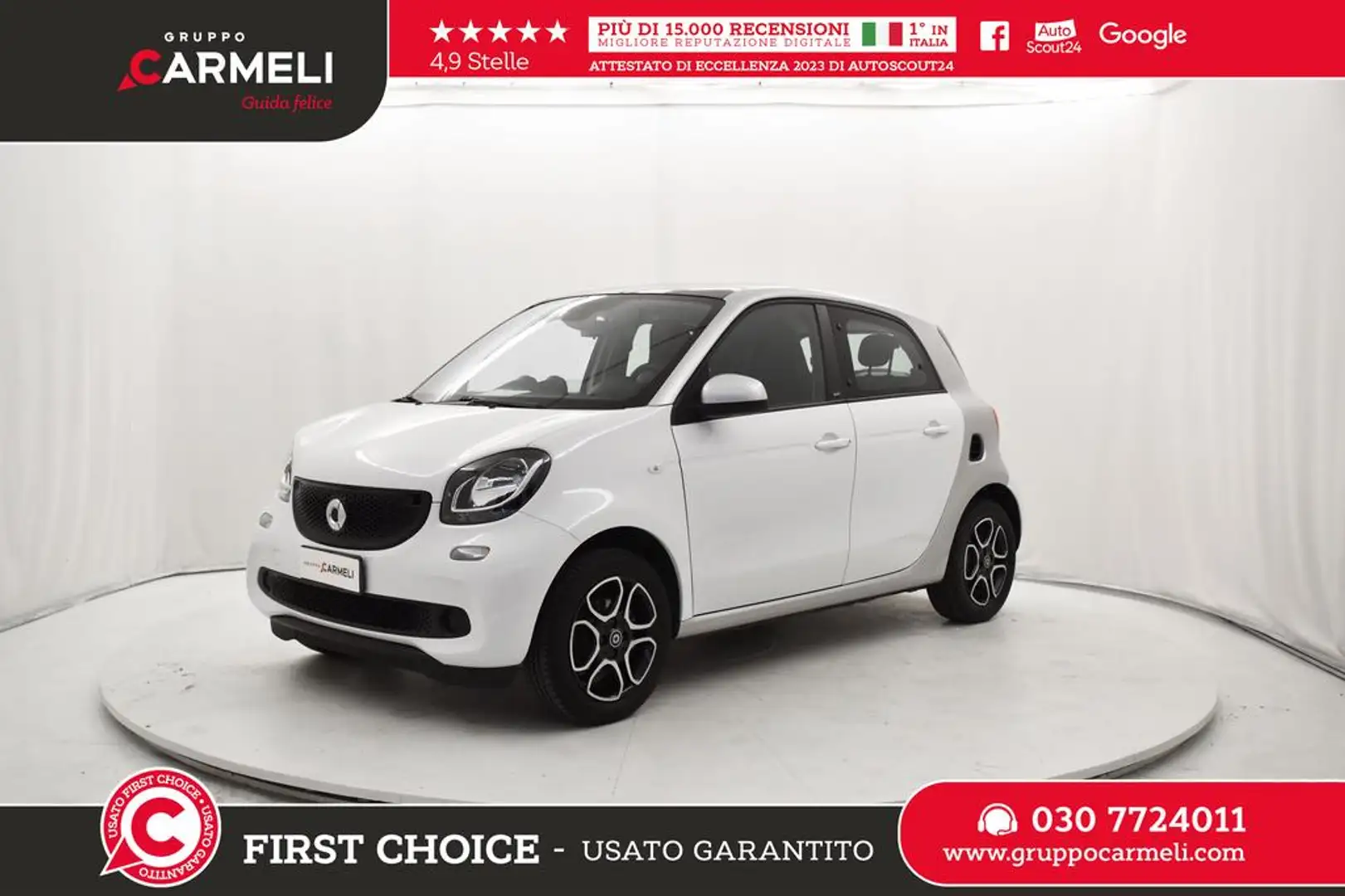 smart forFour 1.0 Youngster 71cv twinamic Bílá - 1