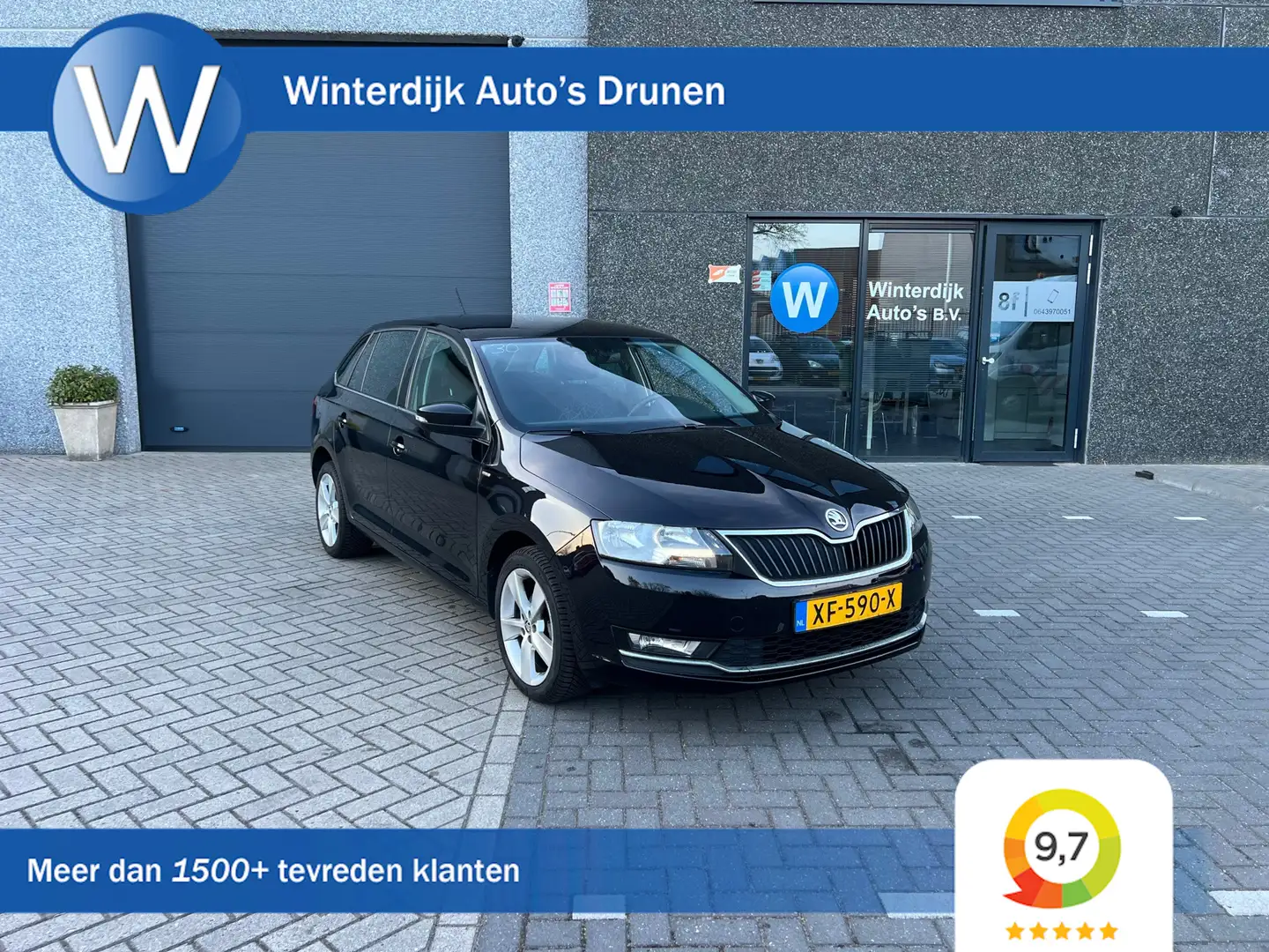 Skoda Rapid/Spaceback 1.0 TSI Greentech Clever 6Mnd Garantie Zwart - 1