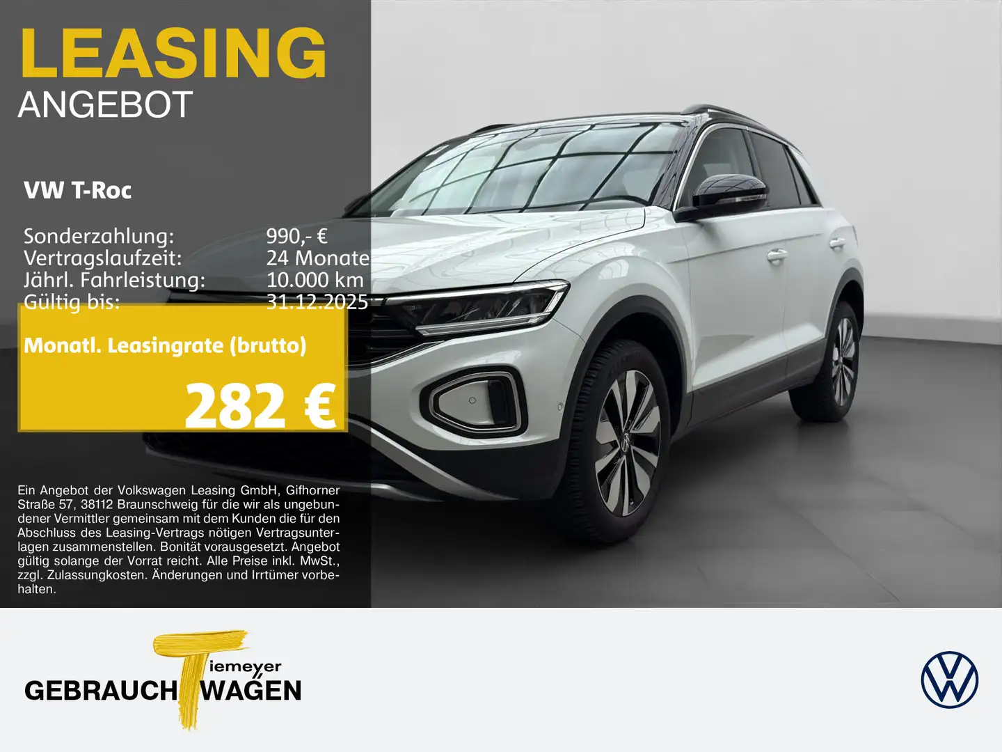 Volkswagen T-Roc 1.5 TSI DSG MOVE NAVI LED SITZHZG KAMERA Weiß - 1