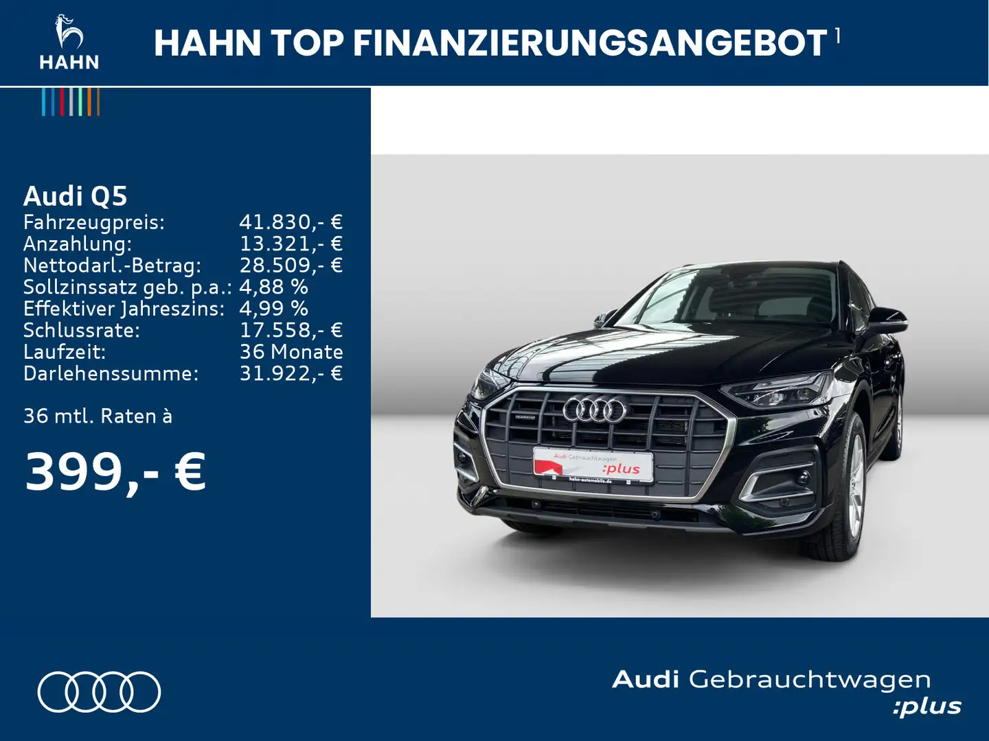 Audi Q5 50TFSIe quattro S tronic Virtual CAM LED Schwarz - 2