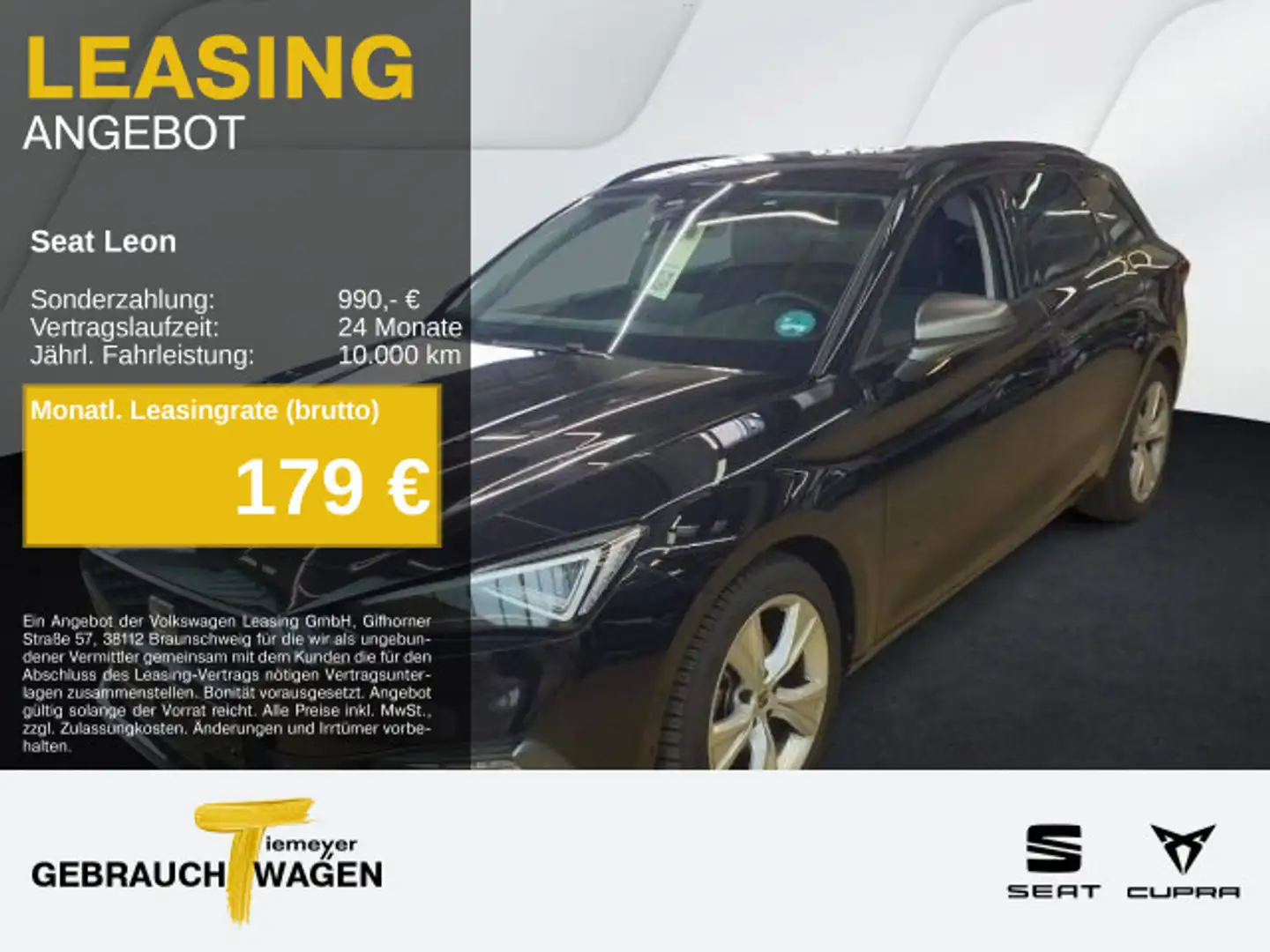 SEAT Leon Sportstourer 1.5 eTSI DSG FR MATRIX SIDE-AS Schwarz - 1