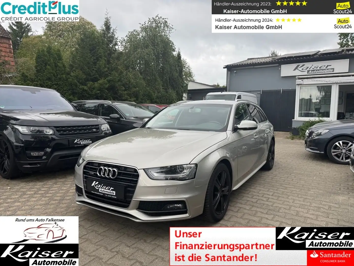 Audi A4 S-Line quattro-komplett Scheckheft-Soundsys-PDC Gris - 1