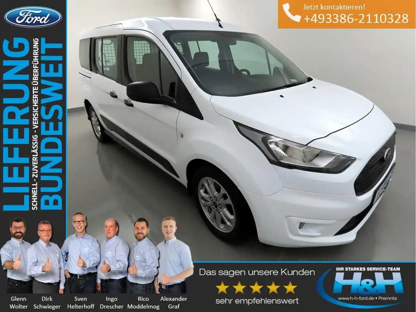Ford Transit Connect 1.5 Aut. L2 Trend AHK+LMF White - 1