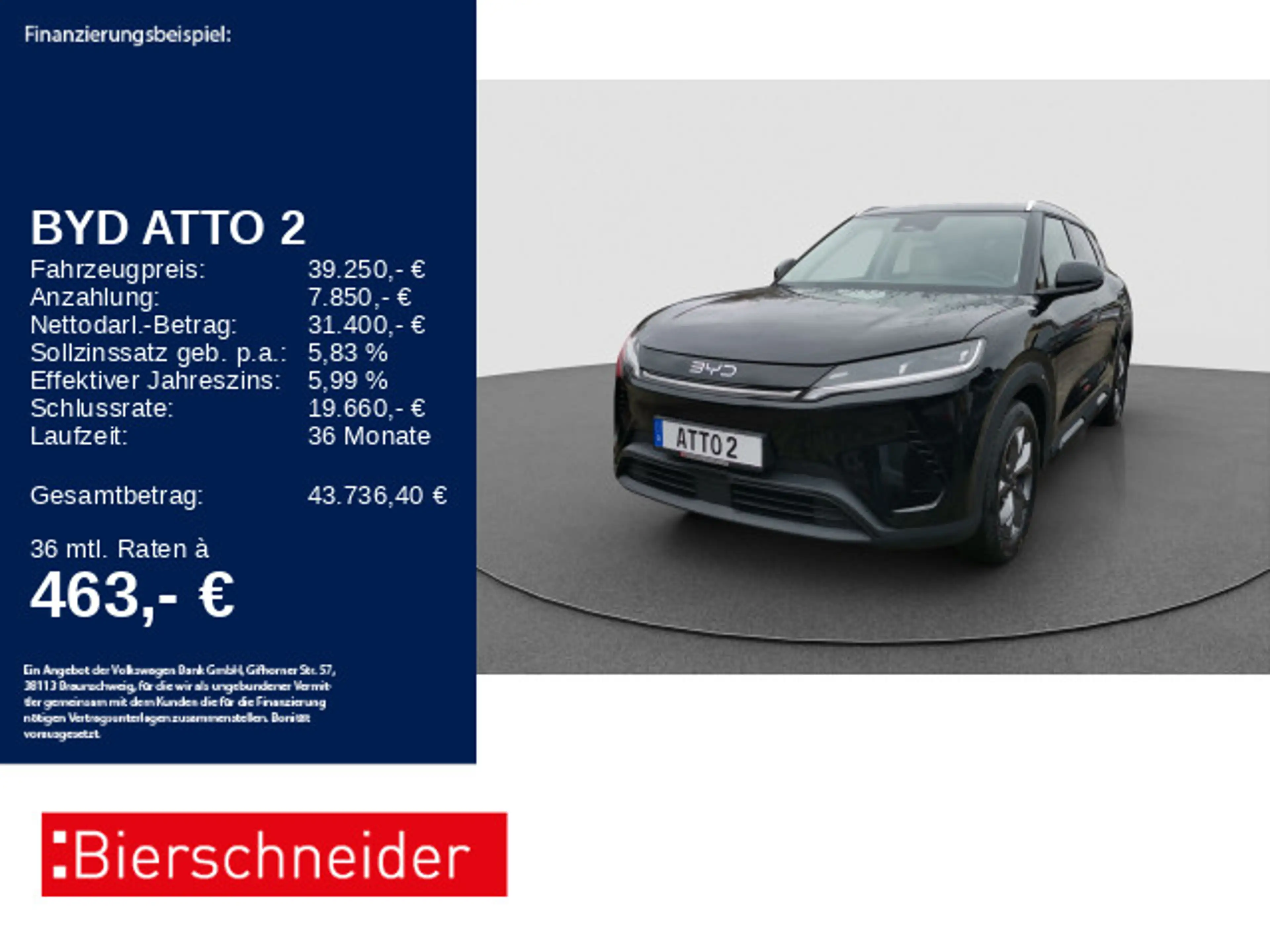 BYD Atto 2 BYD ATTO 2 Comfort PANO NAVI LEDER ACC