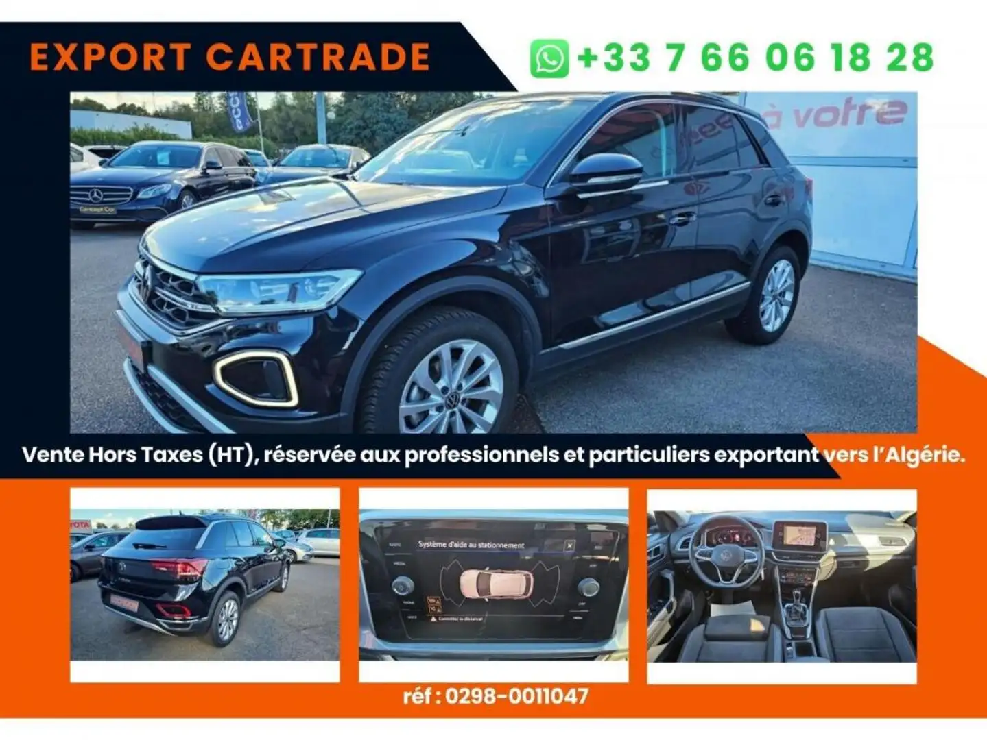 Volkswagen T-Roc Style 1.5 TSI 150cv DSG7 Prix affiché HORS TAXES special export DEPUIS LA FRANCE Noir - 1