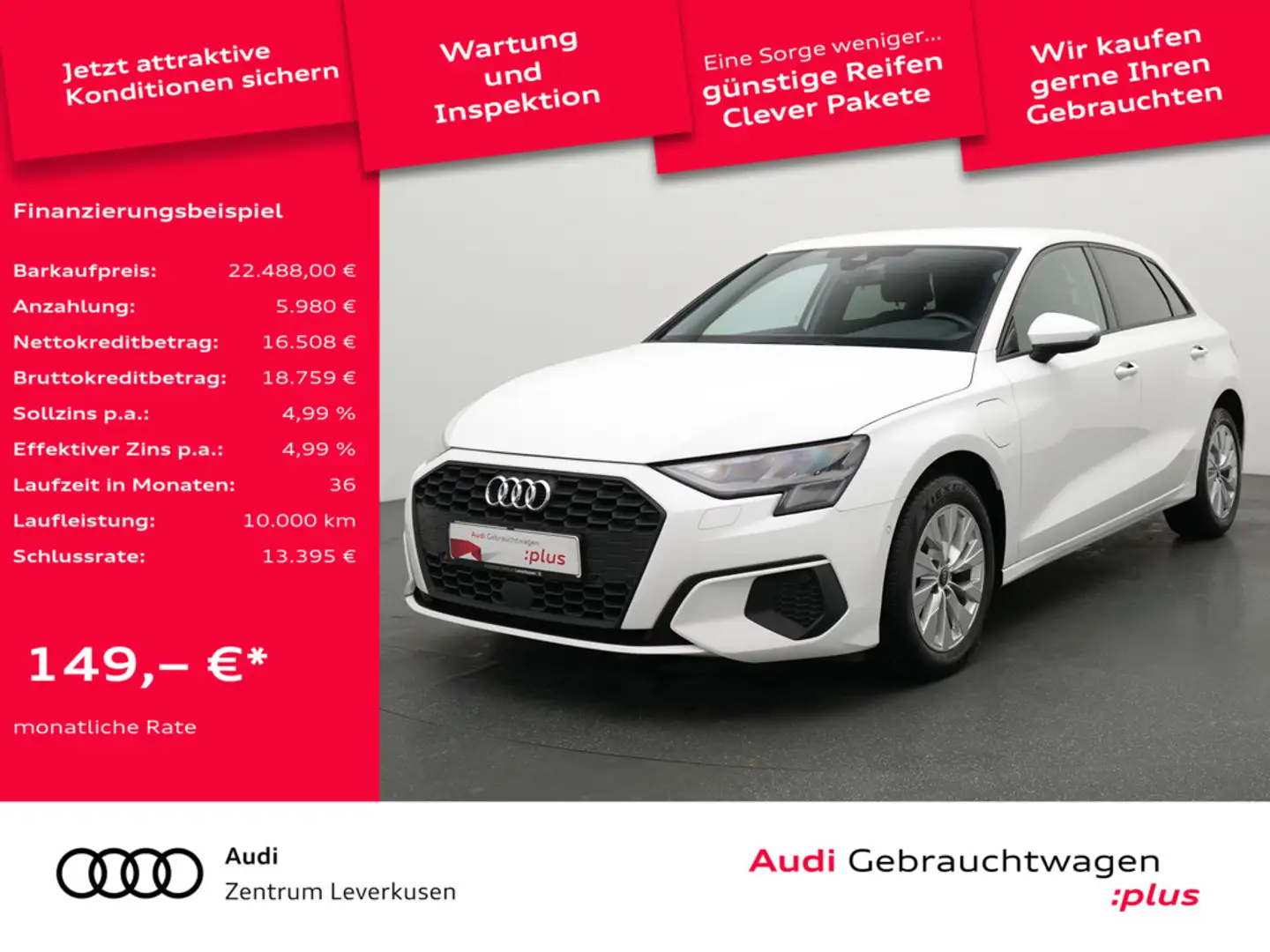 Audi A3 Sportback S-TRON VIRT CARPLAY ACC PDC LED SHZ Schwarz - 1