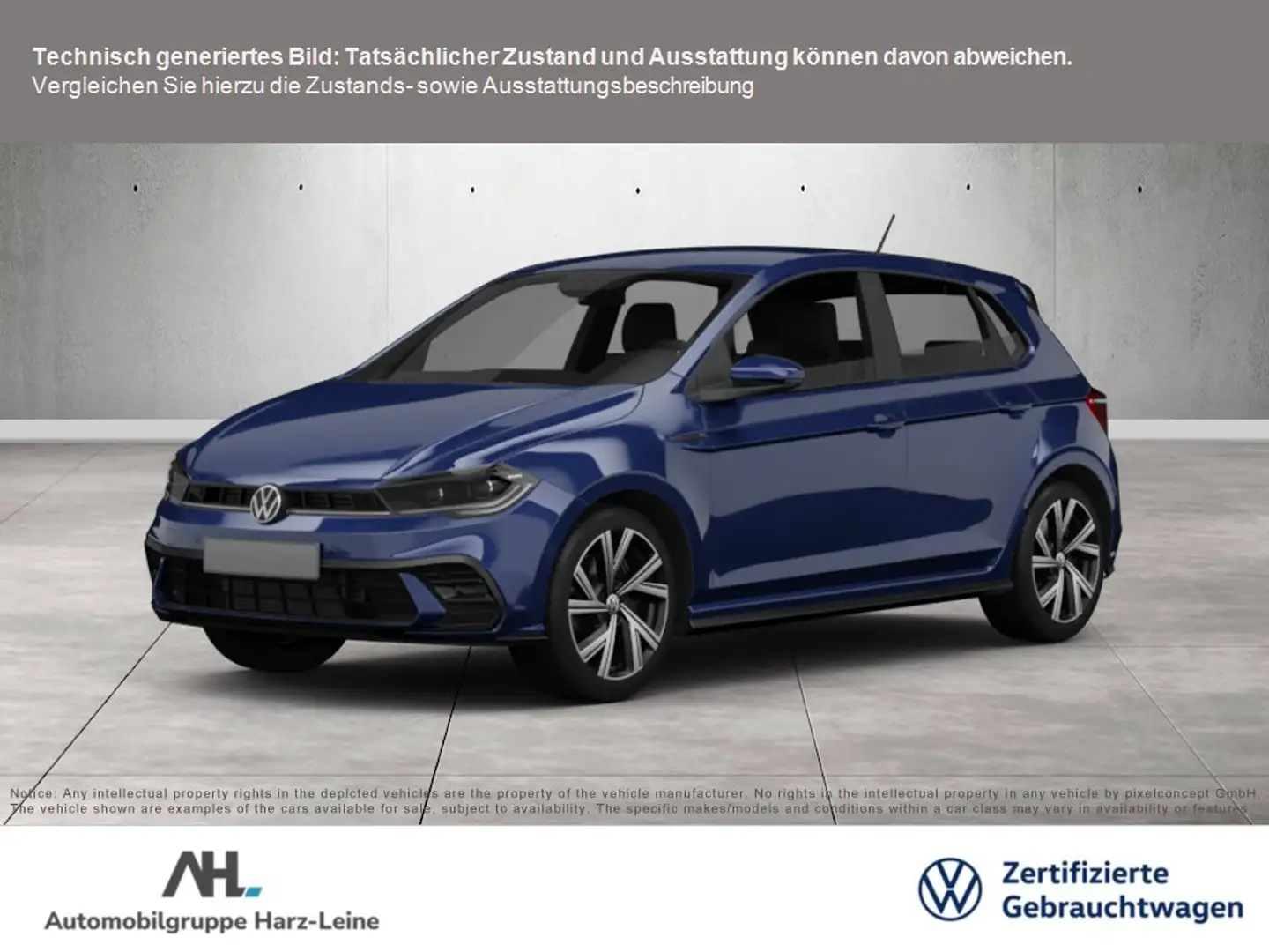 Volkswagen Polo 1.0 TSI Life LED Navi ACC PDC App-Connect Blau - 1