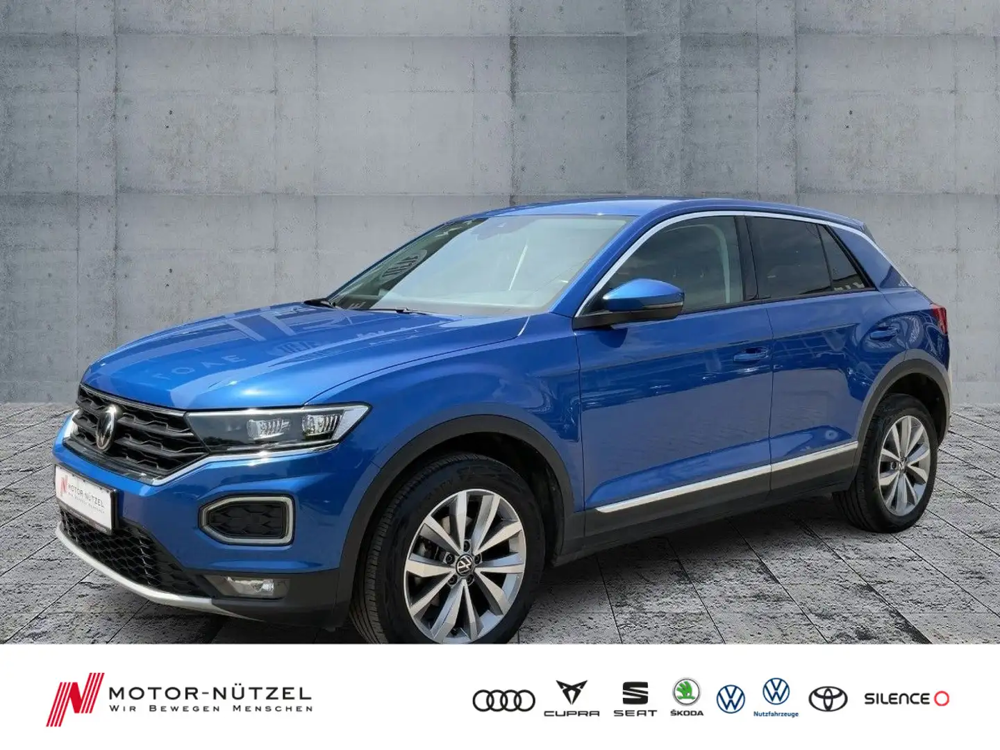 Volkswagen T-Roc 1.0 TSI SYTLE LED+APP+DAB+ACC+SHZ+PDC+NSW Blau - 1