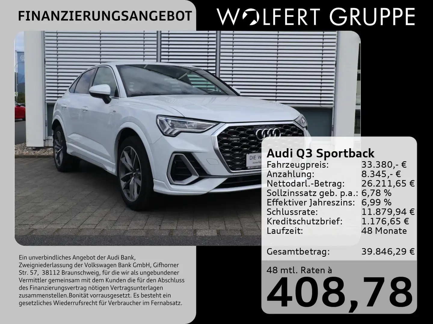 Audi Q3 S line 45 TFSI quattro S tronic AHK Wit - 1