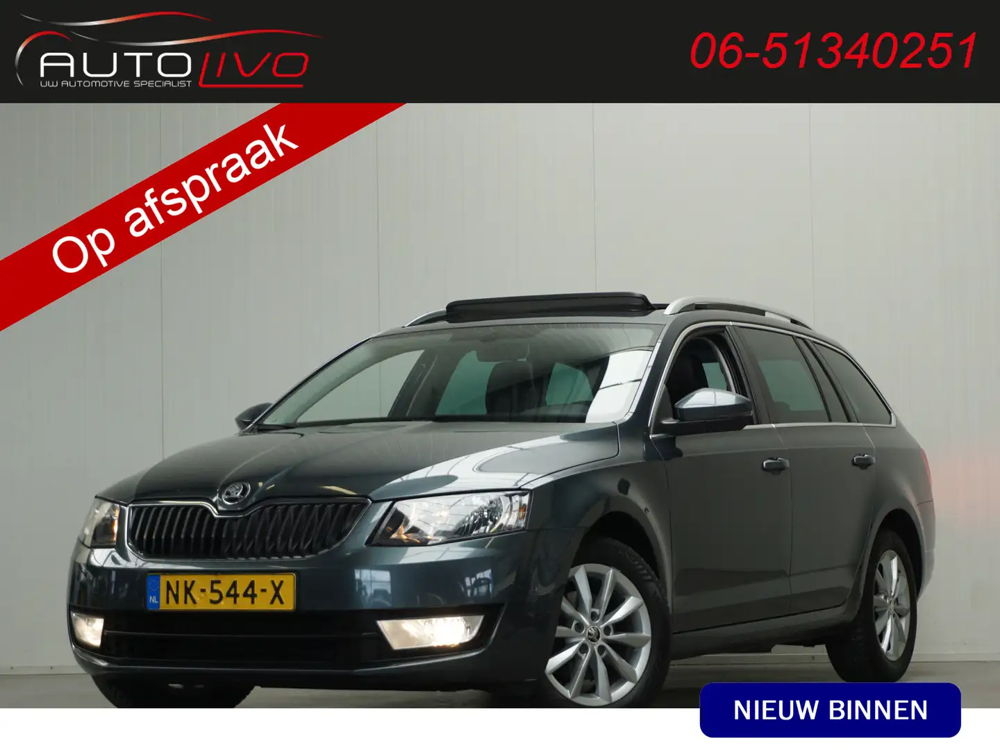 Skoda Octavia Combi 1.6 TDI Greentech Ambition Business H. LEER Grijs - 1