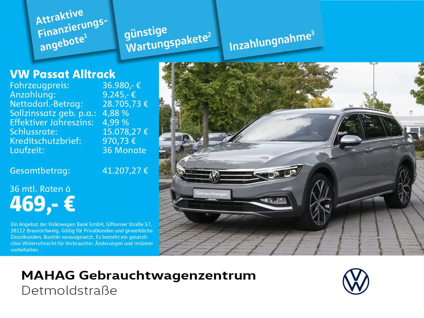 Volkswagen Passat Alltrack Passat  Alltrack 2.0 TDI 4Mot AHK IQ.Light Navi Gris - 1