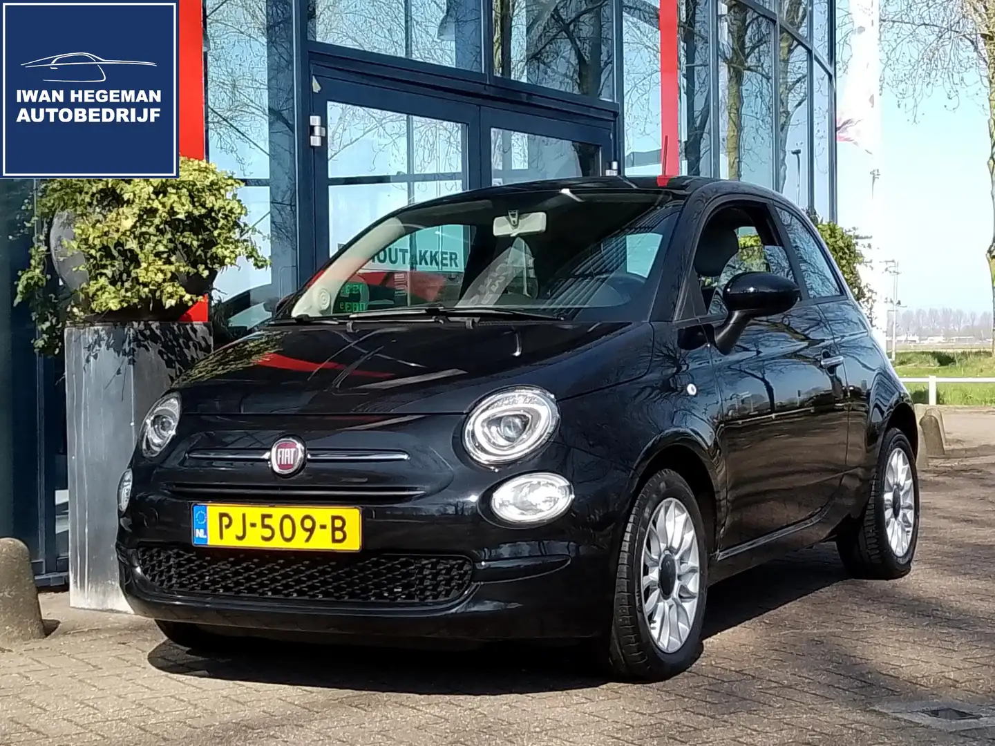 Fiat 500 0.9 TwinAir Turbo Popstar | Airco | LM Velgen | El Zwart - 1