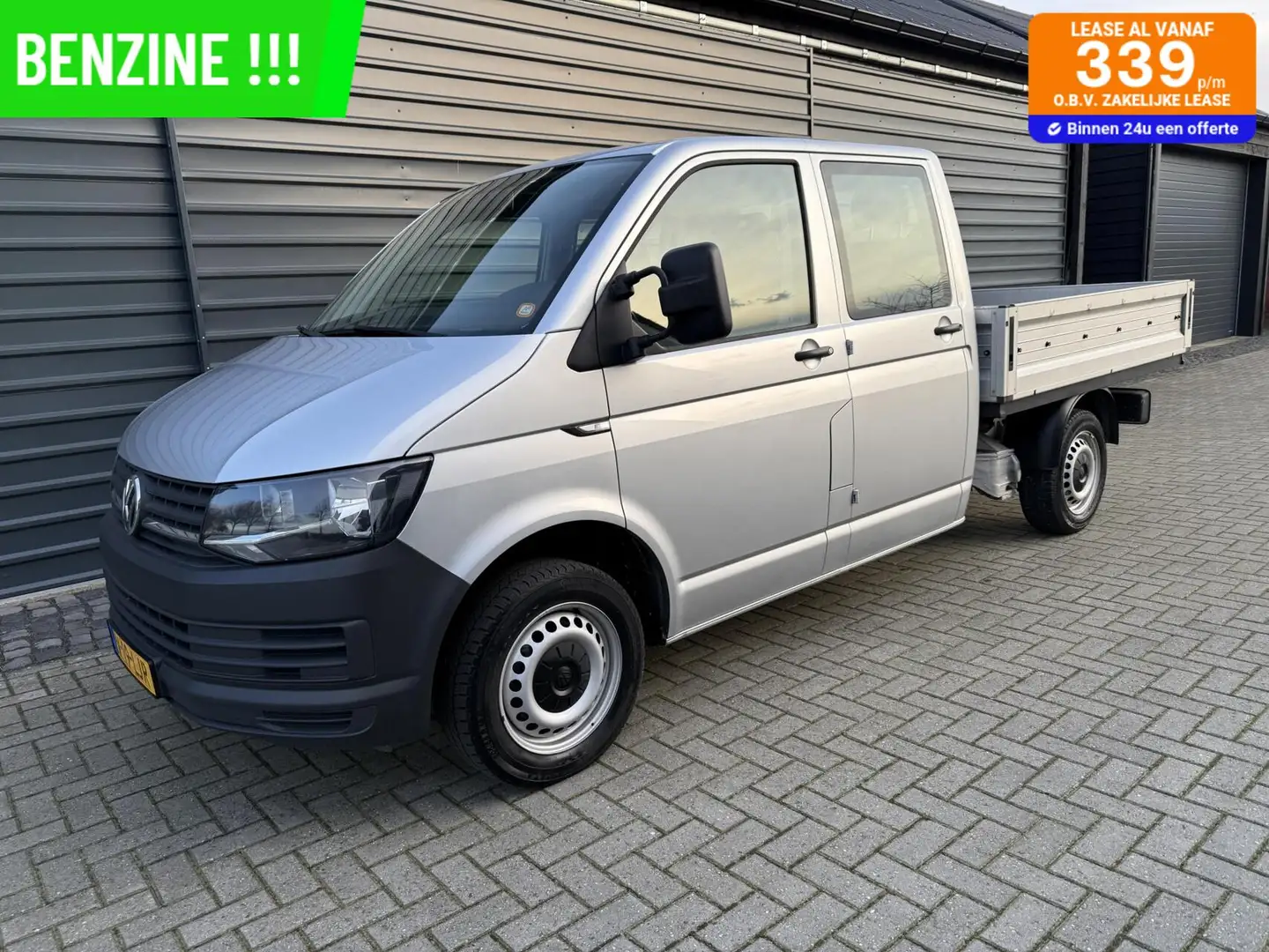 Volkswagen T6 Transporter 2.0 TSI Benz.Pick up dubbel cabine 5 Pers.Airco Cr Gris - 1