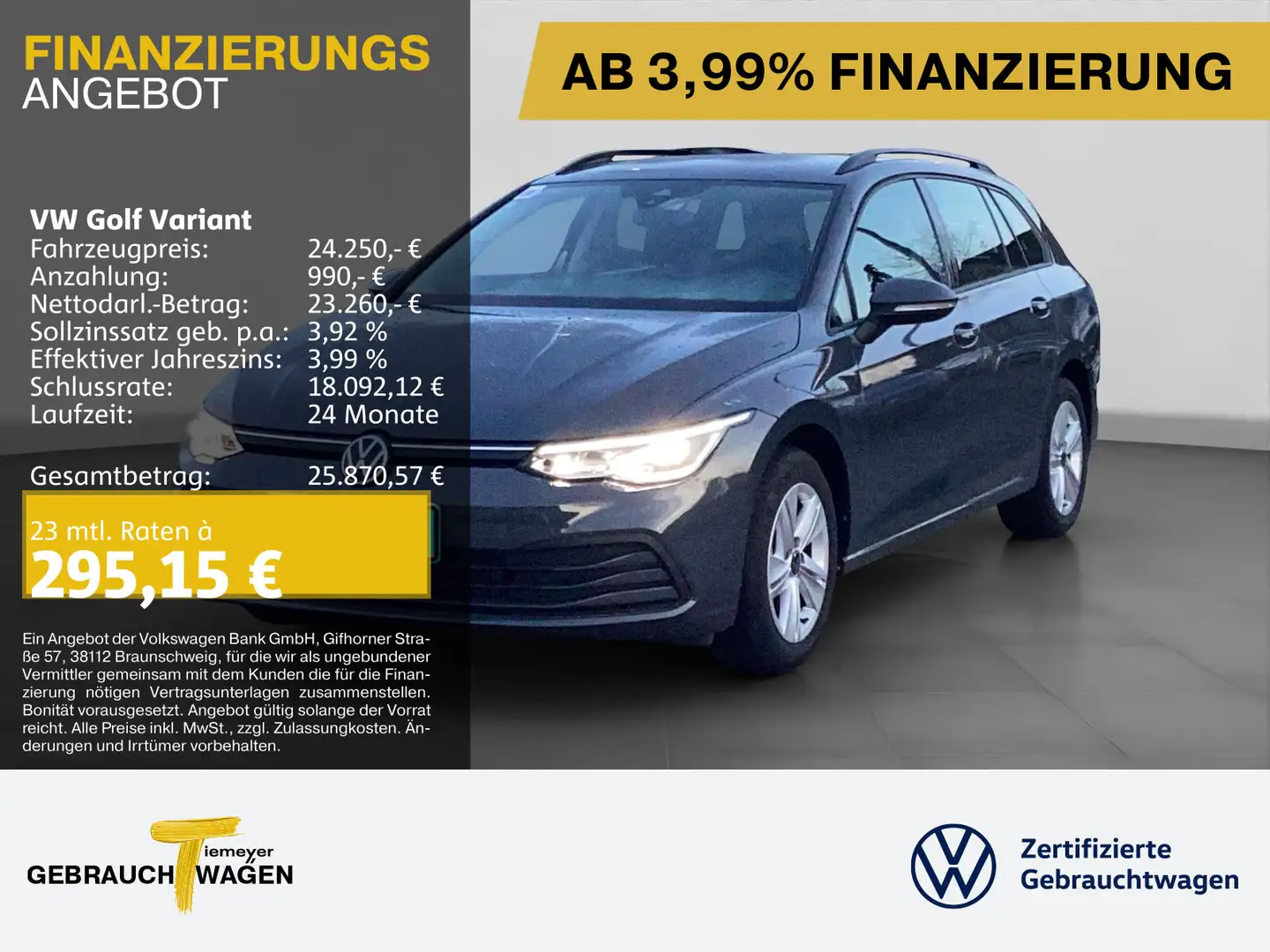 Volkswagen Golf Variant 1.5 TSI DSG LIFE NAVI LED+ SITZH AC Grau - 1