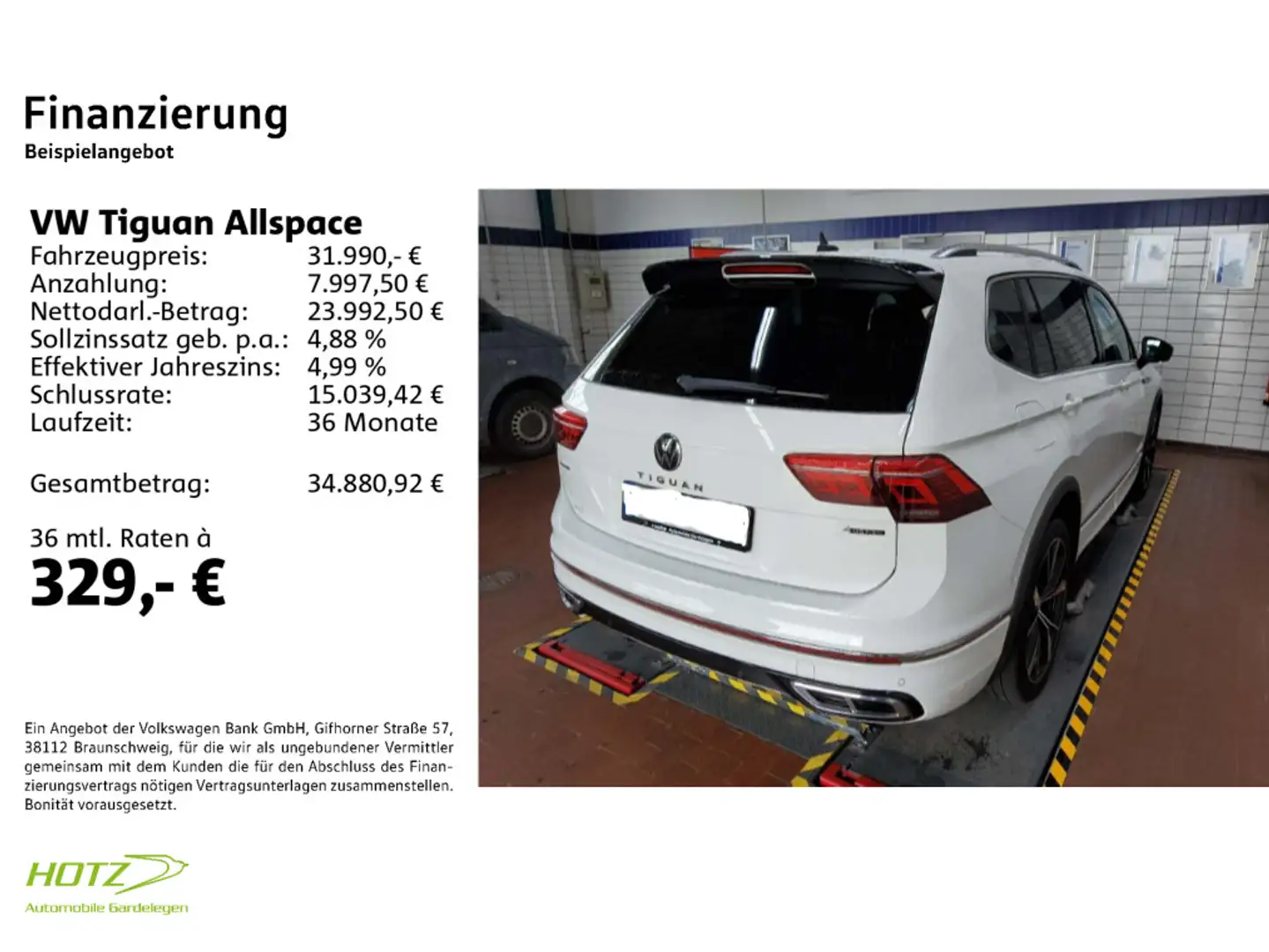 Volkswagen Tiguan Allspace 2.0 TDI DSG R-Line 4Motion MATRI Blanc - 2