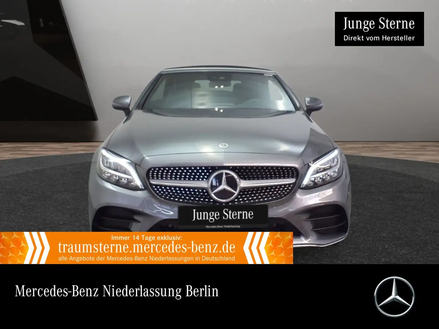 Mercedes-Benz C 200 Cabrio AMG+LED+KAMERA+19"+SPUR+TOTW+KEYLESS Gris - 1
