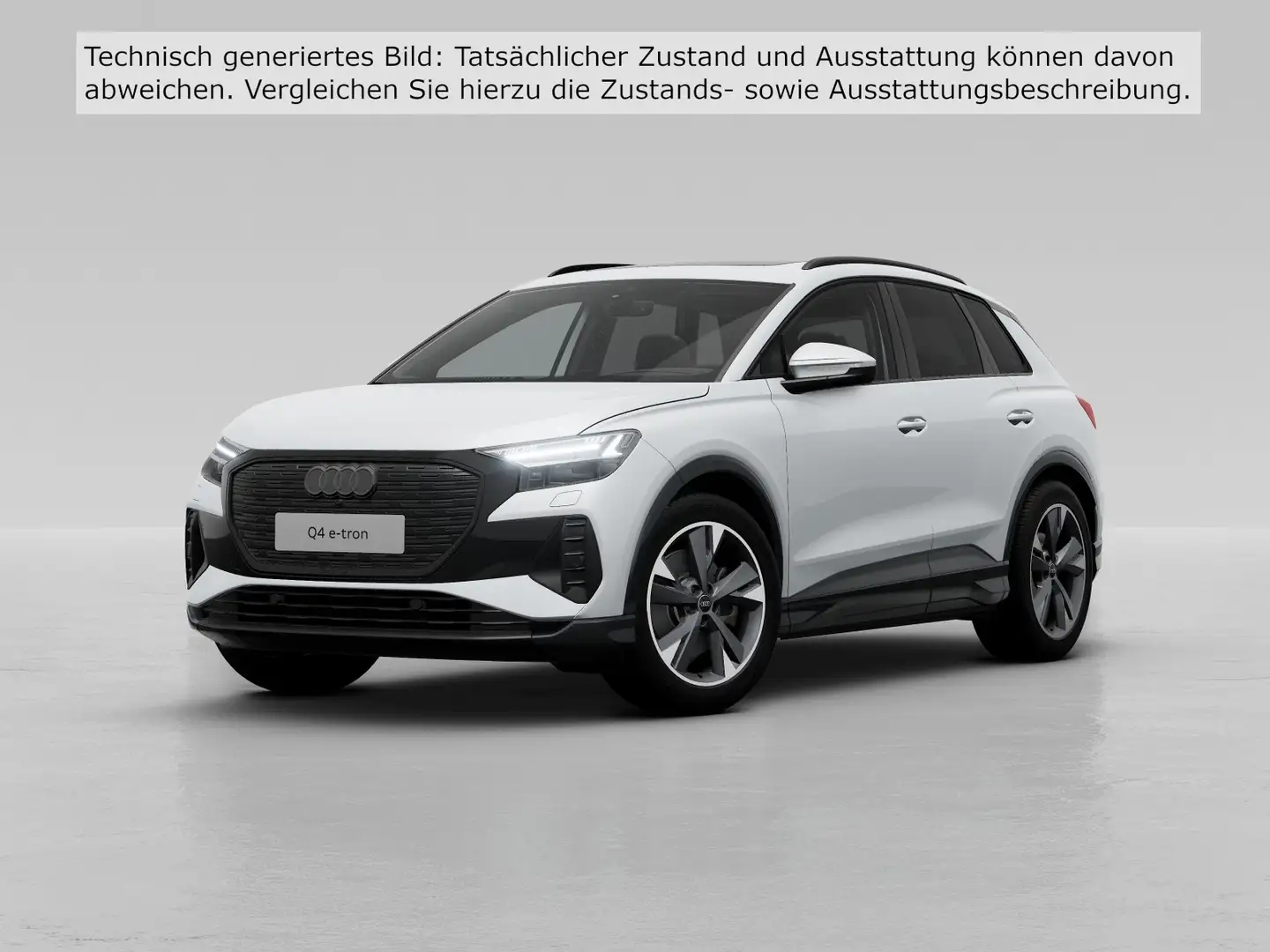 Audi Q4 e-tron 55 qu. AHK RFK NAVI HUD PANO SONOS Weiß - 2