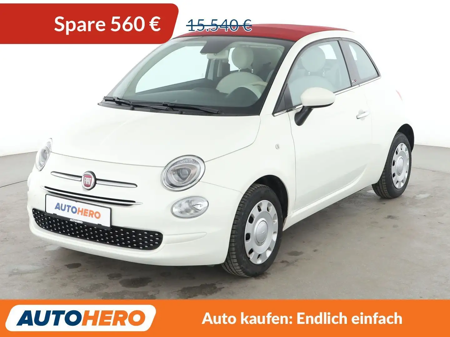 Fiat 500C 1.2 Lounge Aut.*NAVI*PDC*KLIMA*TEMPO*CABRIO* Weiß - 1