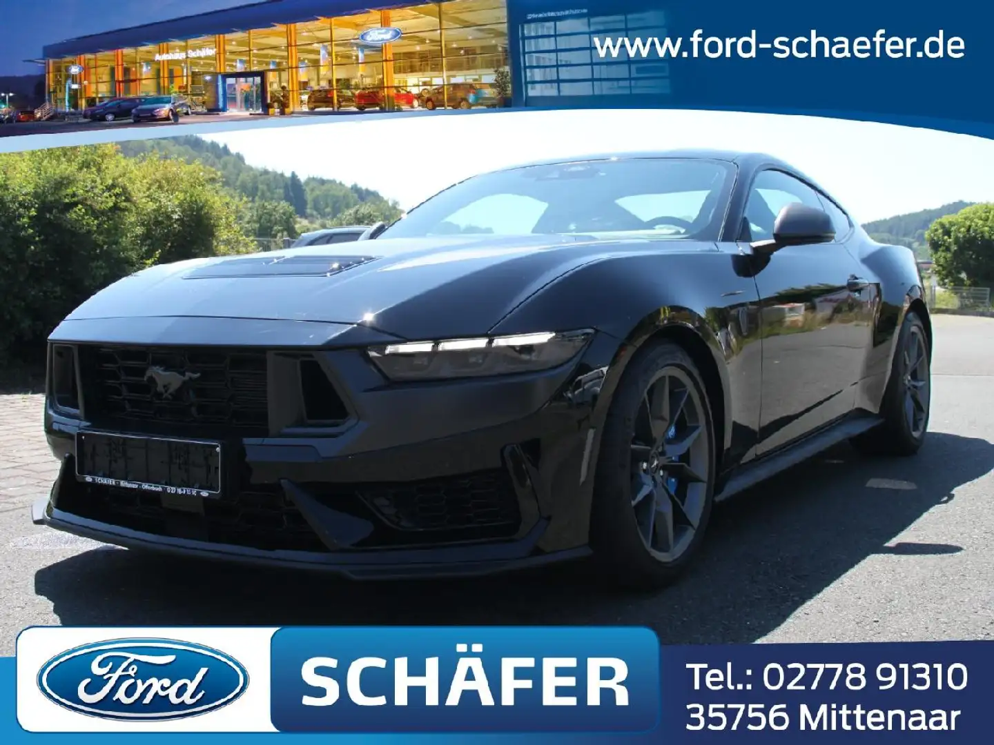 Ford Mustang Dark Horse Fastback 7 J. Ford Garantie-Schutzbrief Noir - 1