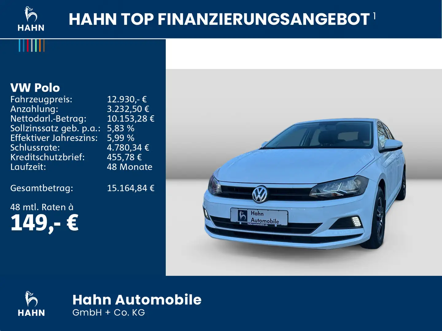 Volkswagen Polo 1.0 Trendline Klima Bluetooth Weiß - 2
