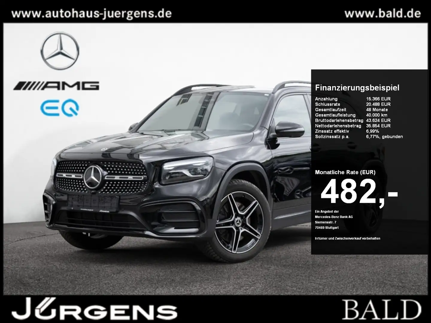 Mercedes-Benz GLB 220 d 4M AMG-Sport/MLB/Pano/AHK/Night/7Sitze Negru - 1