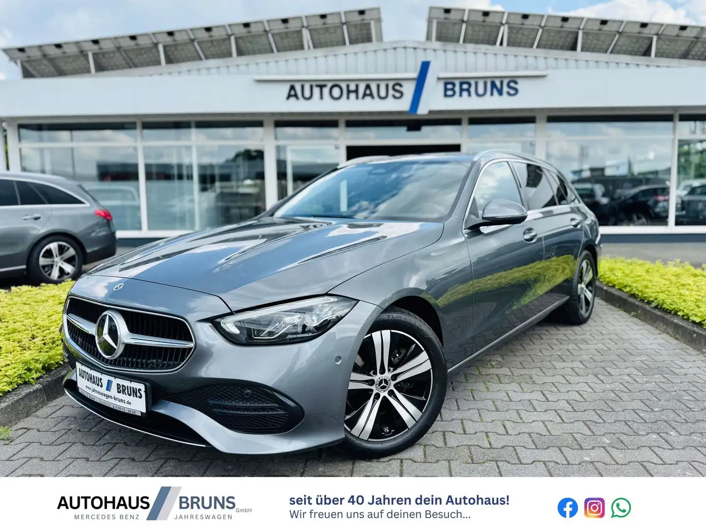 Mercedes-Benz C 220 T d 4M, AVANTG, LED, PTS, RFK, Tot, Standh, Memor Gris - 1