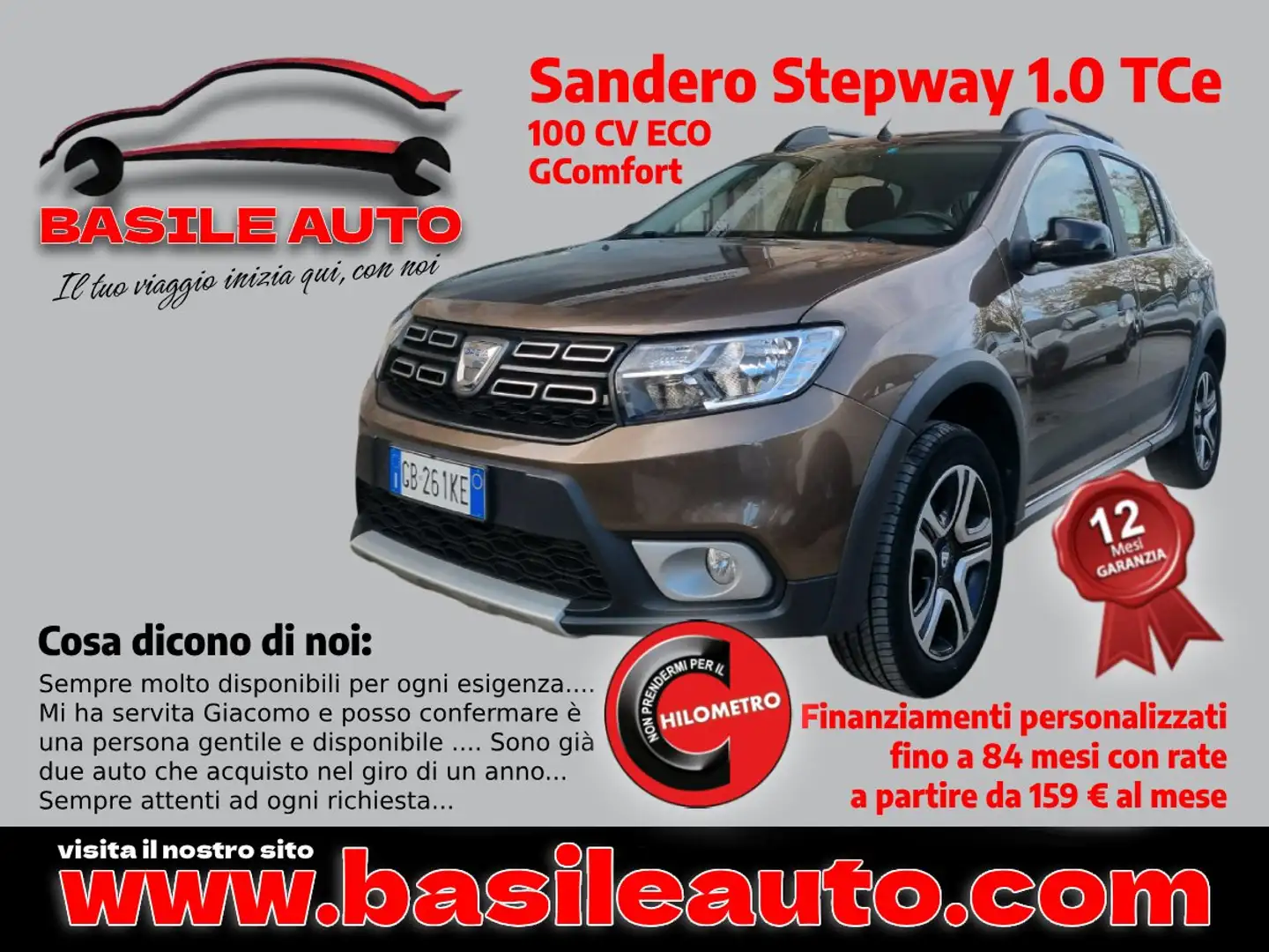 Dacia Sandero Sandero Stepway 1.0 tce 15th Eco-g 100cv Brun - 1