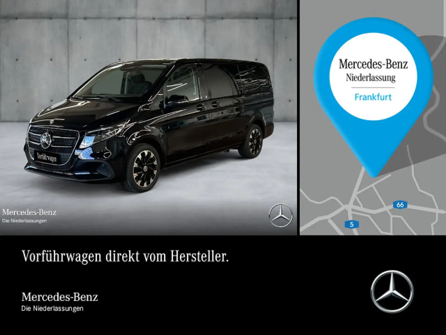 Mercedes-Benz V 250 d STYLE+9G+AHK+Navi+DIS+Klima+SitzHZ Noir - 1