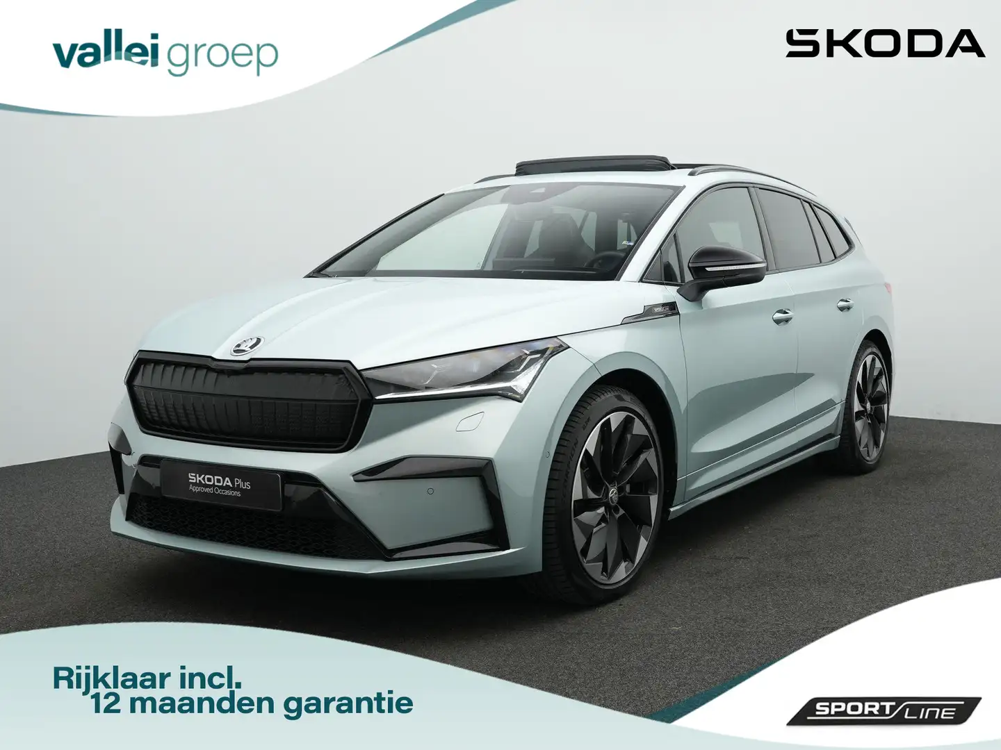 Skoda Enyaq iV 80X 265 pk Sportline | Warmtepomp | Panoramadak Zilver - 1