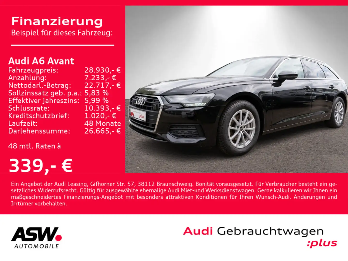 Audi A6 40TDI Stronic Navi LED AHK RFK ACC VC Zwart - 1