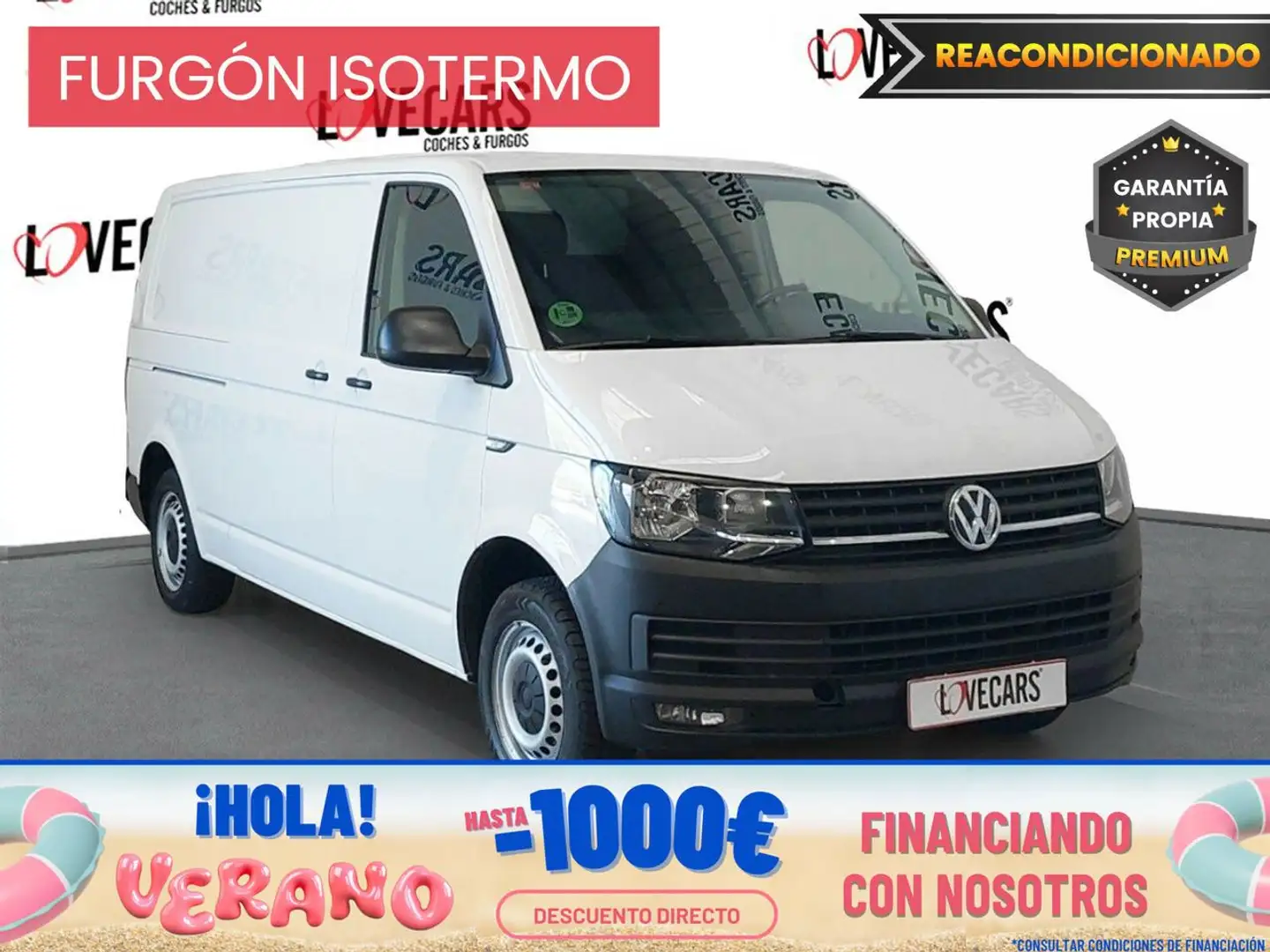 Volkswagen Transporter 2.0 TDI FURGÓN LARGO ISOTERMO 102 Blanc - 1
