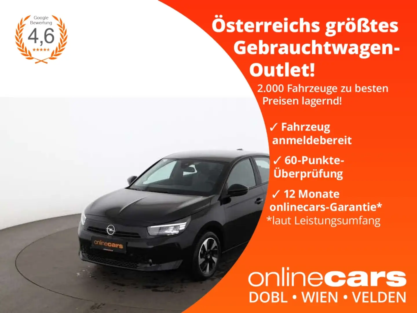 Opel Corsa F Elektro 50kWh Aut LED SITZHZG TEMP PDC Schwarz - 1