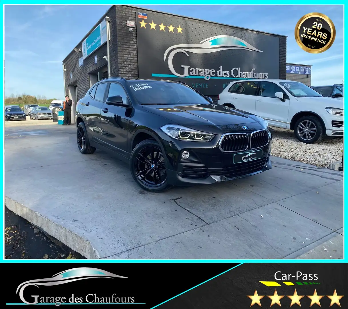 BMW X2 2.0 dA sDrive18d - ! 1er Propr. ! - Tva Récup. Чорний - 1