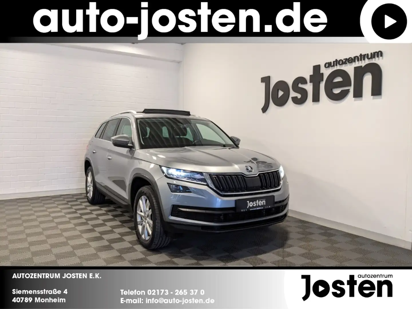 Skoda Kodiaq Style 2.0TDI DSG 4X4 AHK Pano StHz Leder LED Canto Šedá - 1