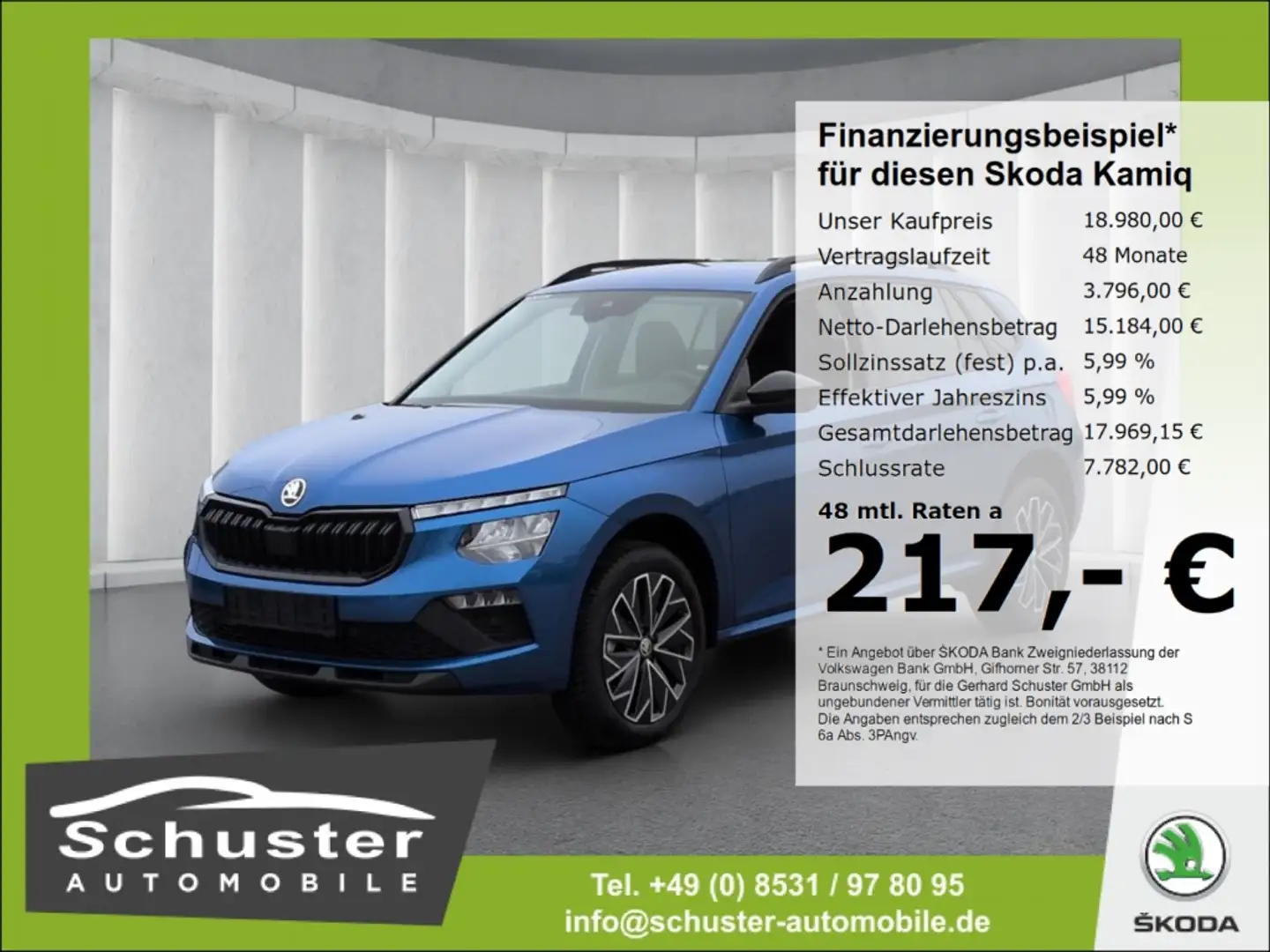 Skoda Kamiq Selection 1.0TSI*LED R-Kam digCock Keyless Blau - 1