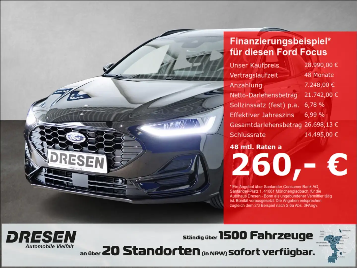 Ford Focus Turnier ST-Line 125PS/HEAD-UP-DISPLAY Schwarz - 1