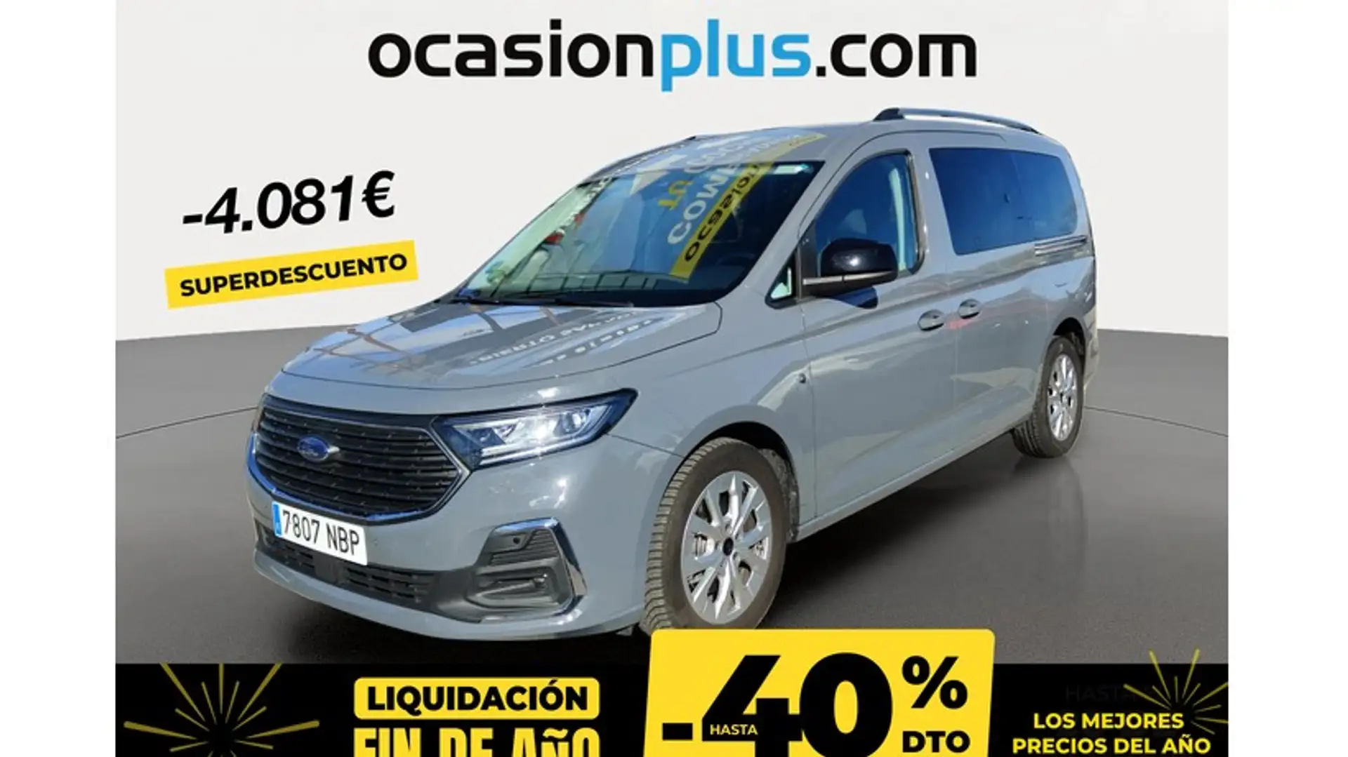 Ford Tourneo Connect Grand 2.0 Ecoblue LWB L2 Titanium 122 Aut. Gris - 1