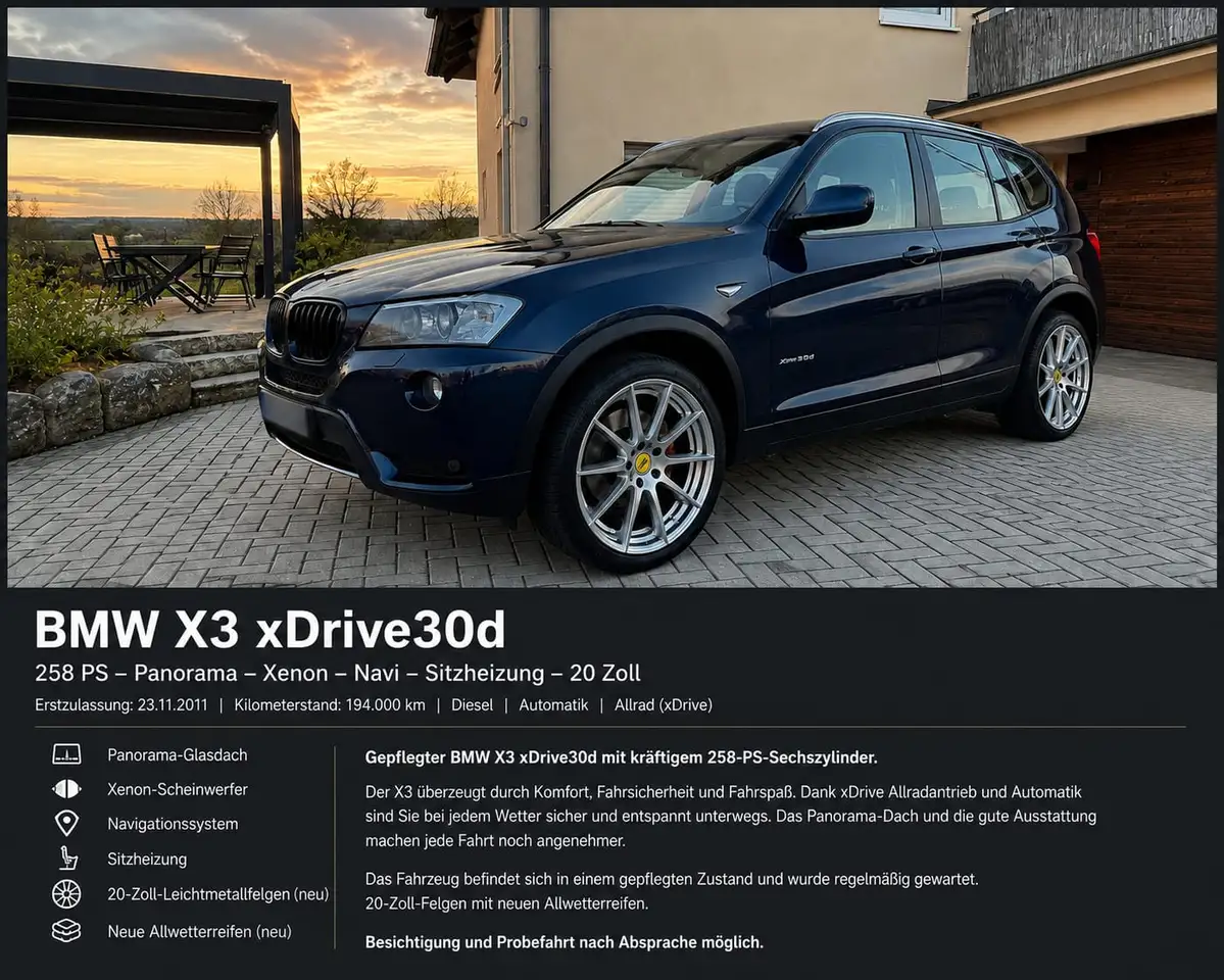 BMW X3 X3 Diesel xDrive30d Aut. — photo 1 of 15