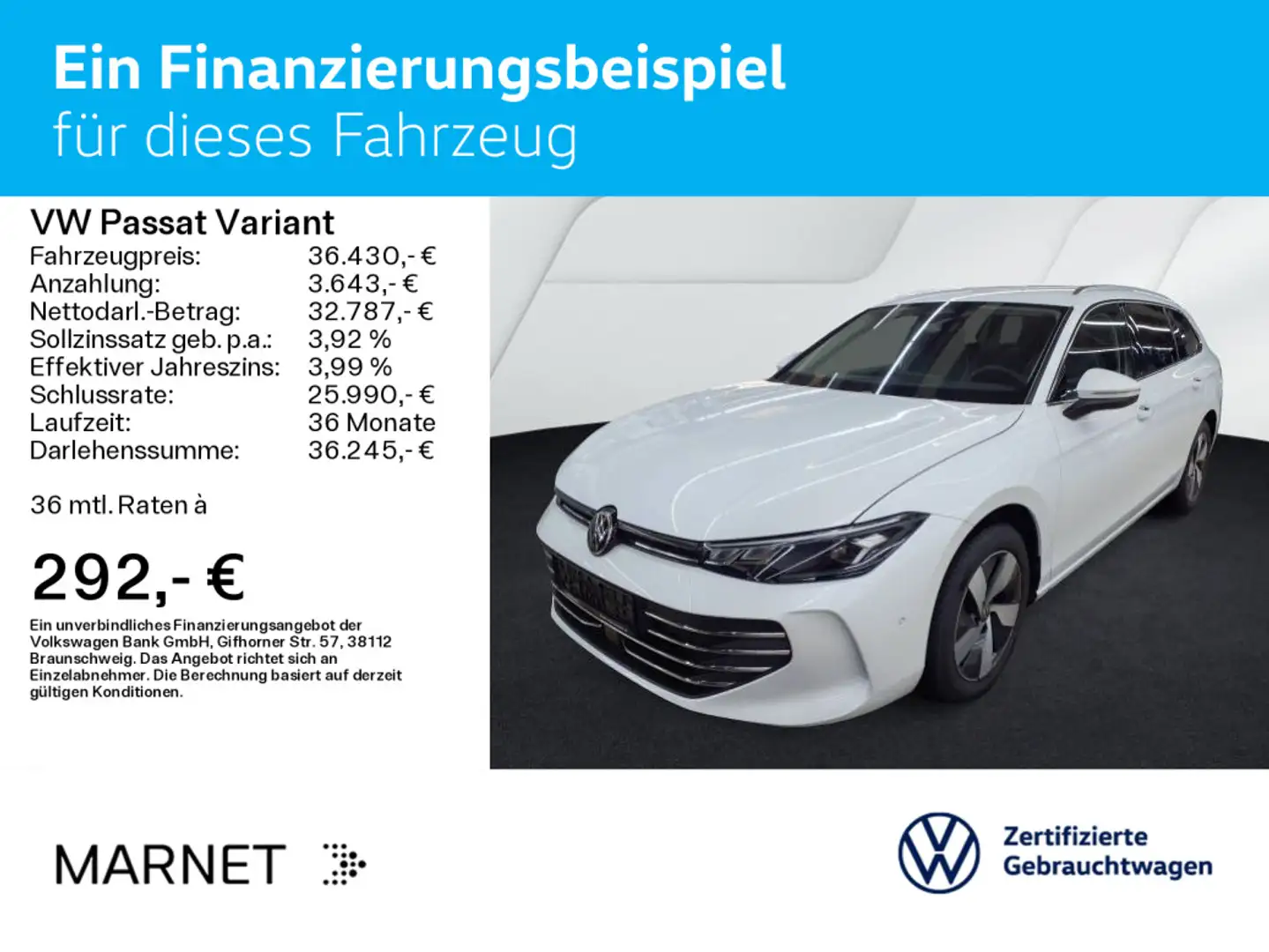 Volkswagen Passat Variant Business 2.0 TDI DSG*AHK*Kamera*I Weiß - 2