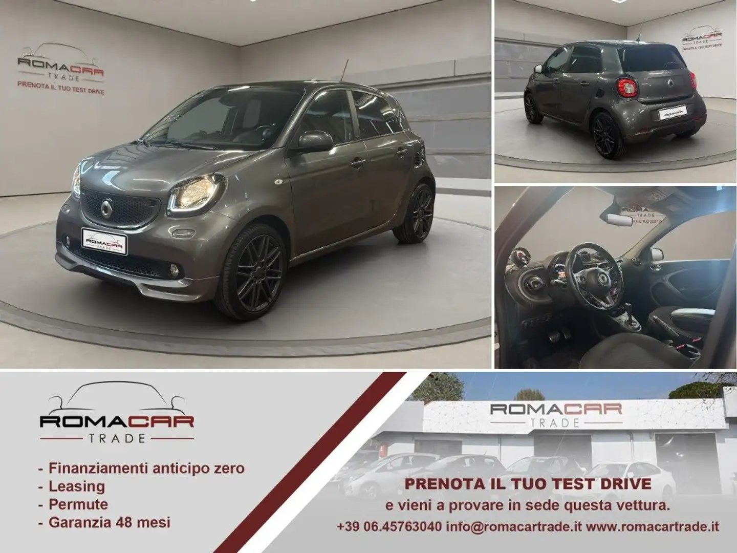 smart forFour 90 0.9 Turbo twinamic PACK BRABUS! Grigio - 1