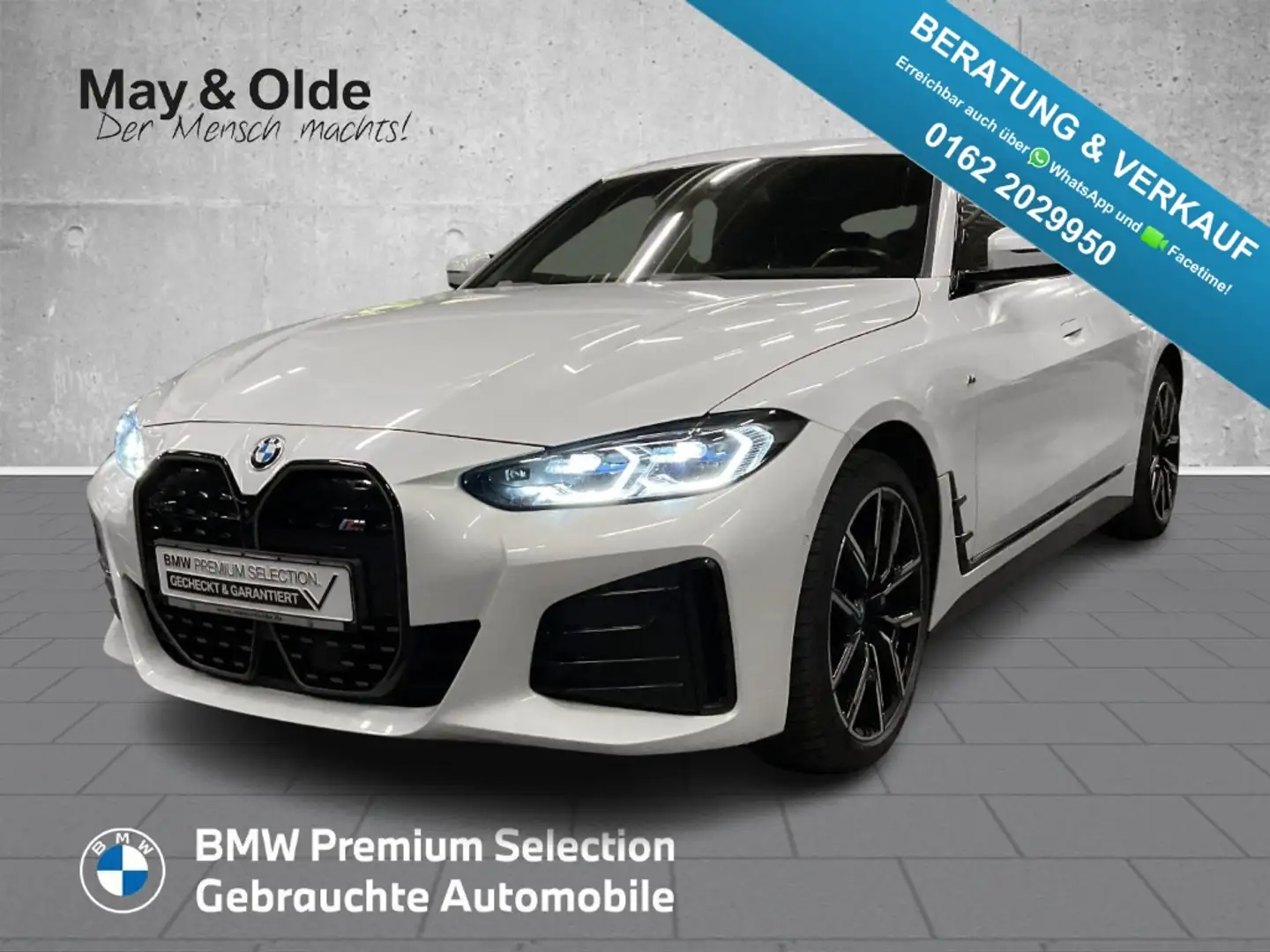 BMW i4 eDrive40 M Sportpaket AHK HUD Soundsystem HK 360 K Weiß - 1