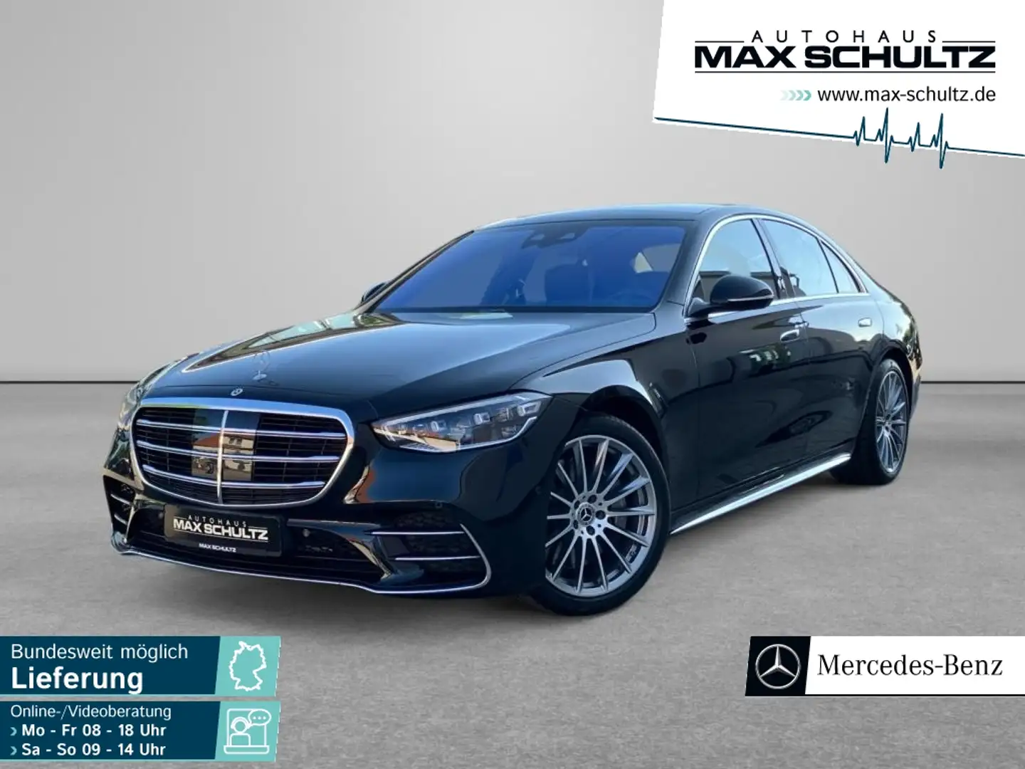 Mercedes-Benz S 580 4M AMG*BURM*KEYL*STANDH*DISTR*SITZKL*360° Zwart - 1