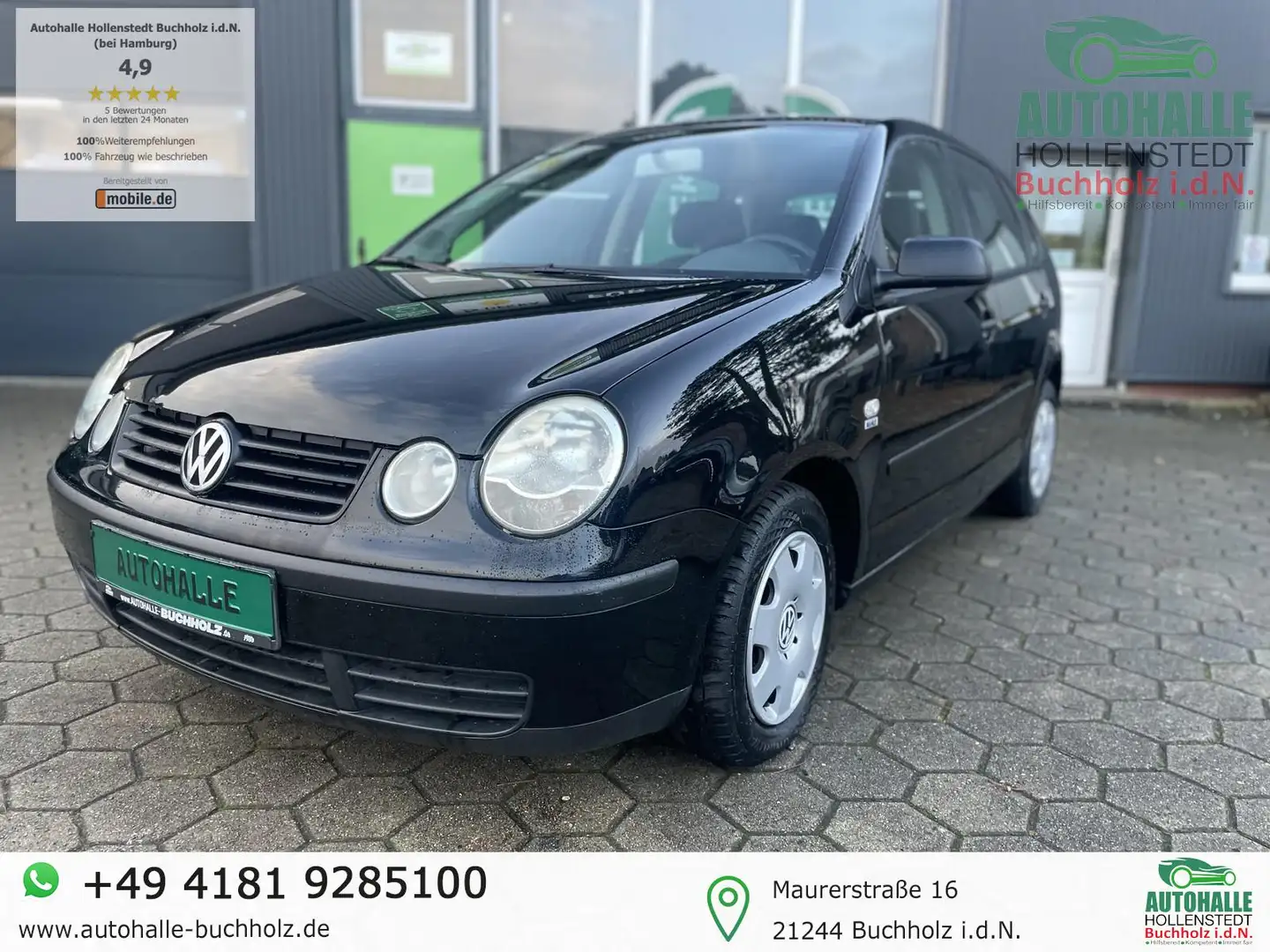 Volkswagen Polo IV~KLIMA~ZAHNRIEMENSATZ NEU.~ALU~AUTOMATIK~el.FH~e Noir - 1