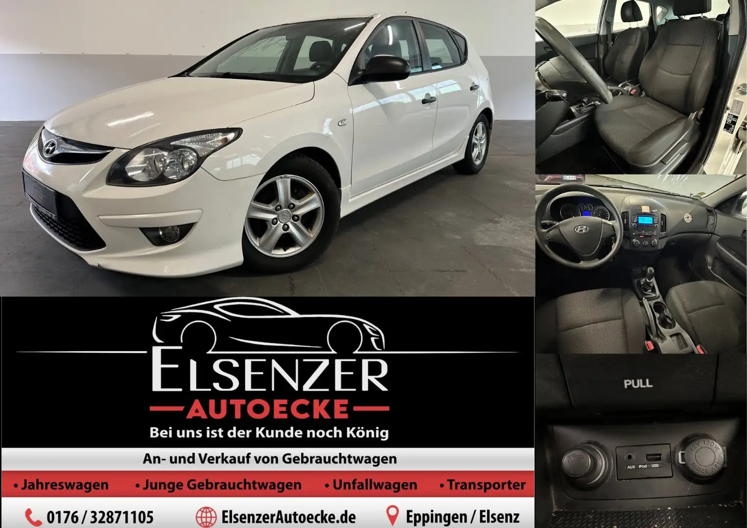 Hyundai i30 Classic#Klima#Elek.Fenster#Aux#USB#Display Weiß - 1