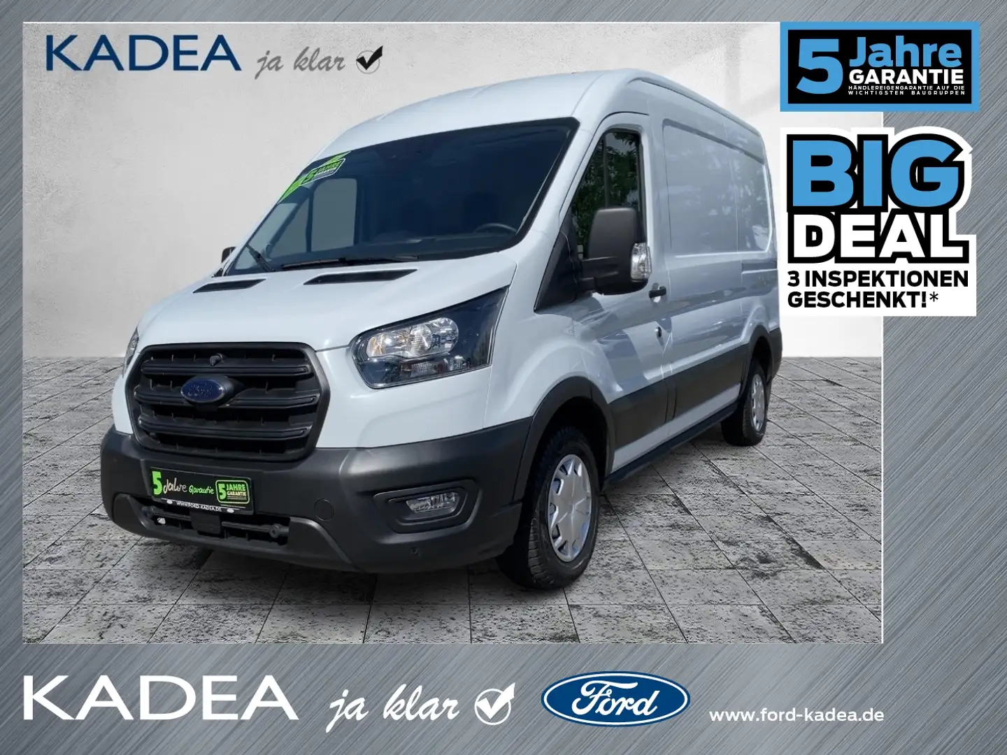 Ford Transit Kasten 290 L2 Trend PDC|AHK|Klima|8xReife Weiß - 1