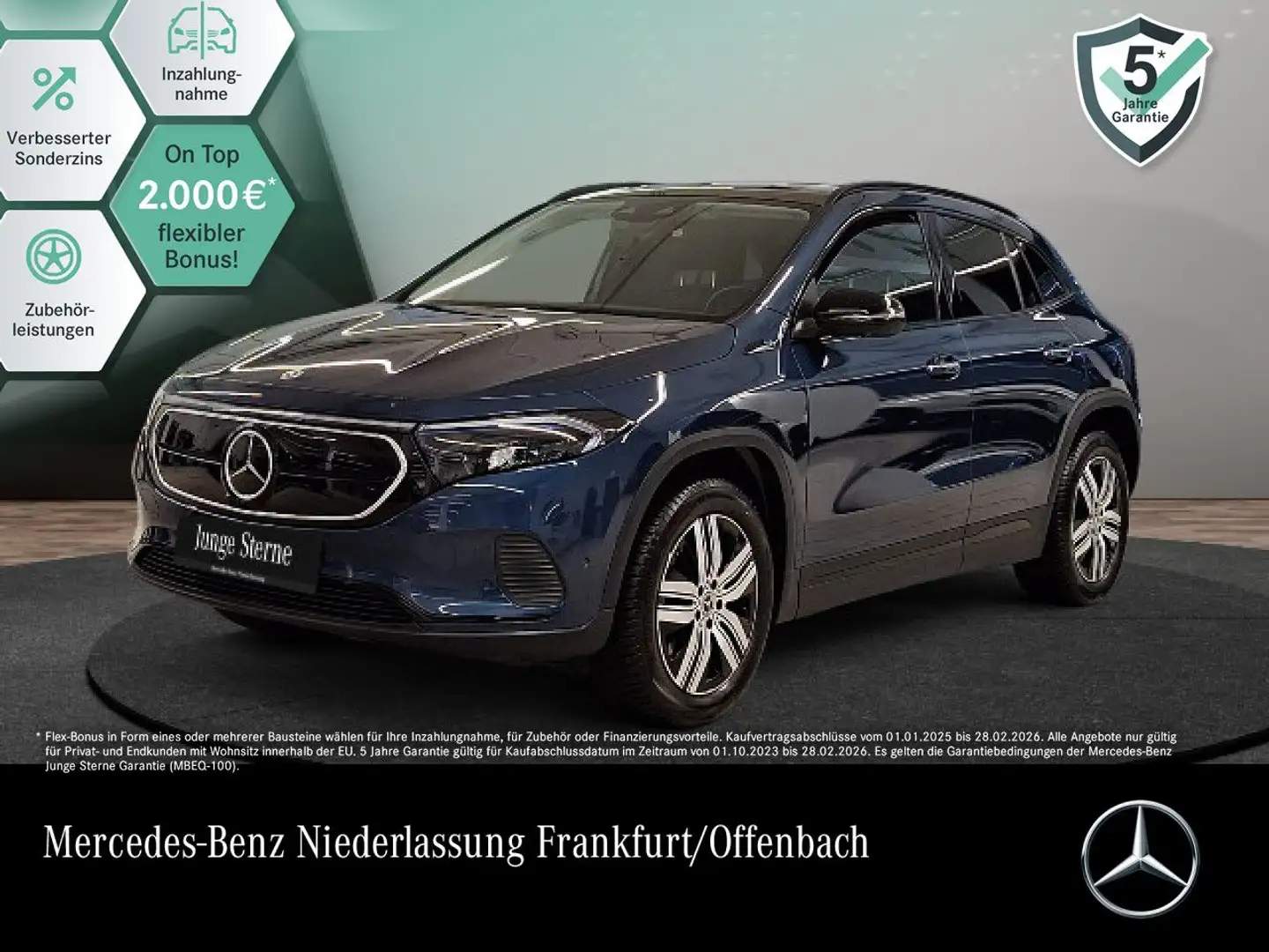 Mercedes-Benz EQA 350 4M PROG+NIGHT+PLUS-PAKET+PANO+360+MEMORY Blau - 1